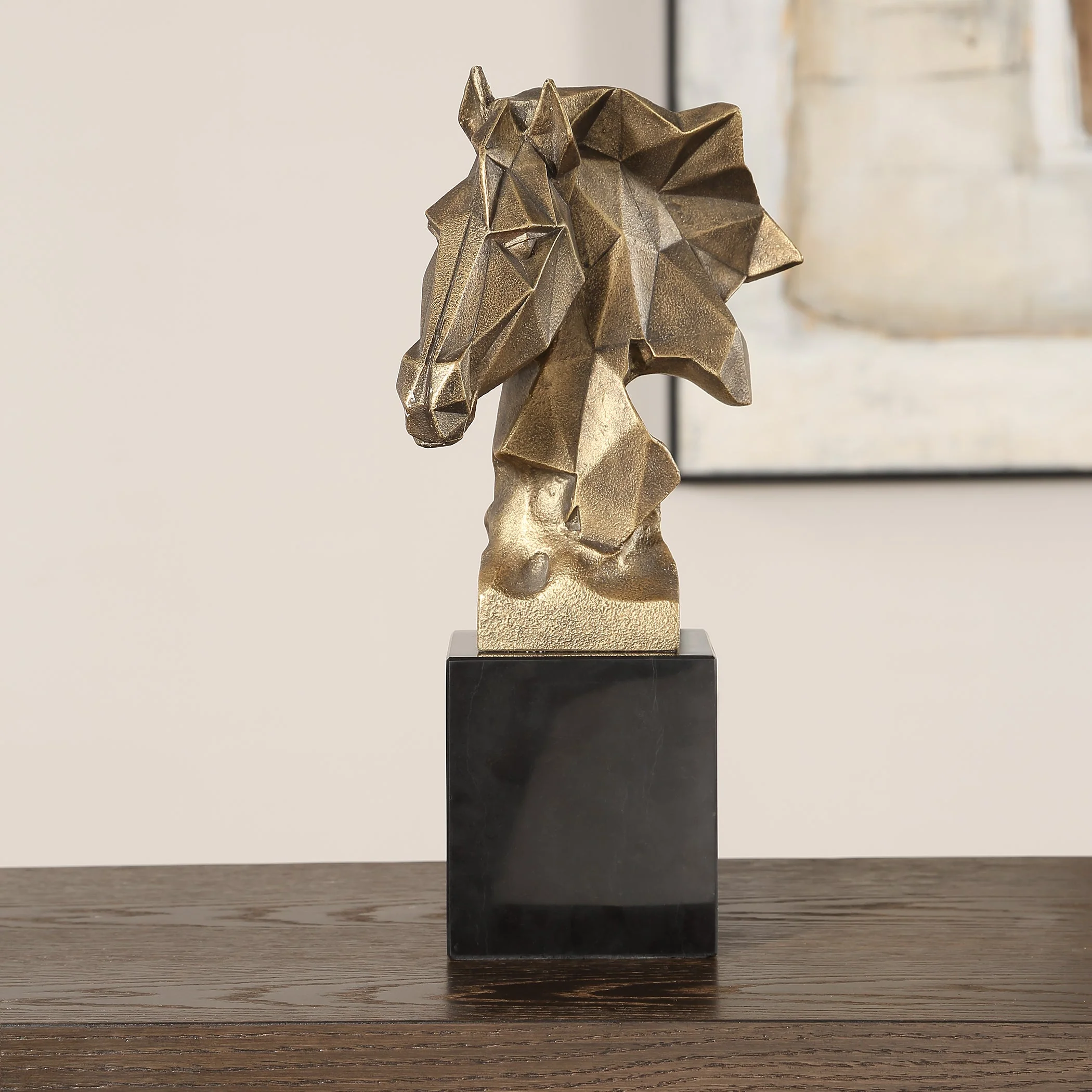 Uttermost Chiseled Horse Bust Sculpture - Image 3