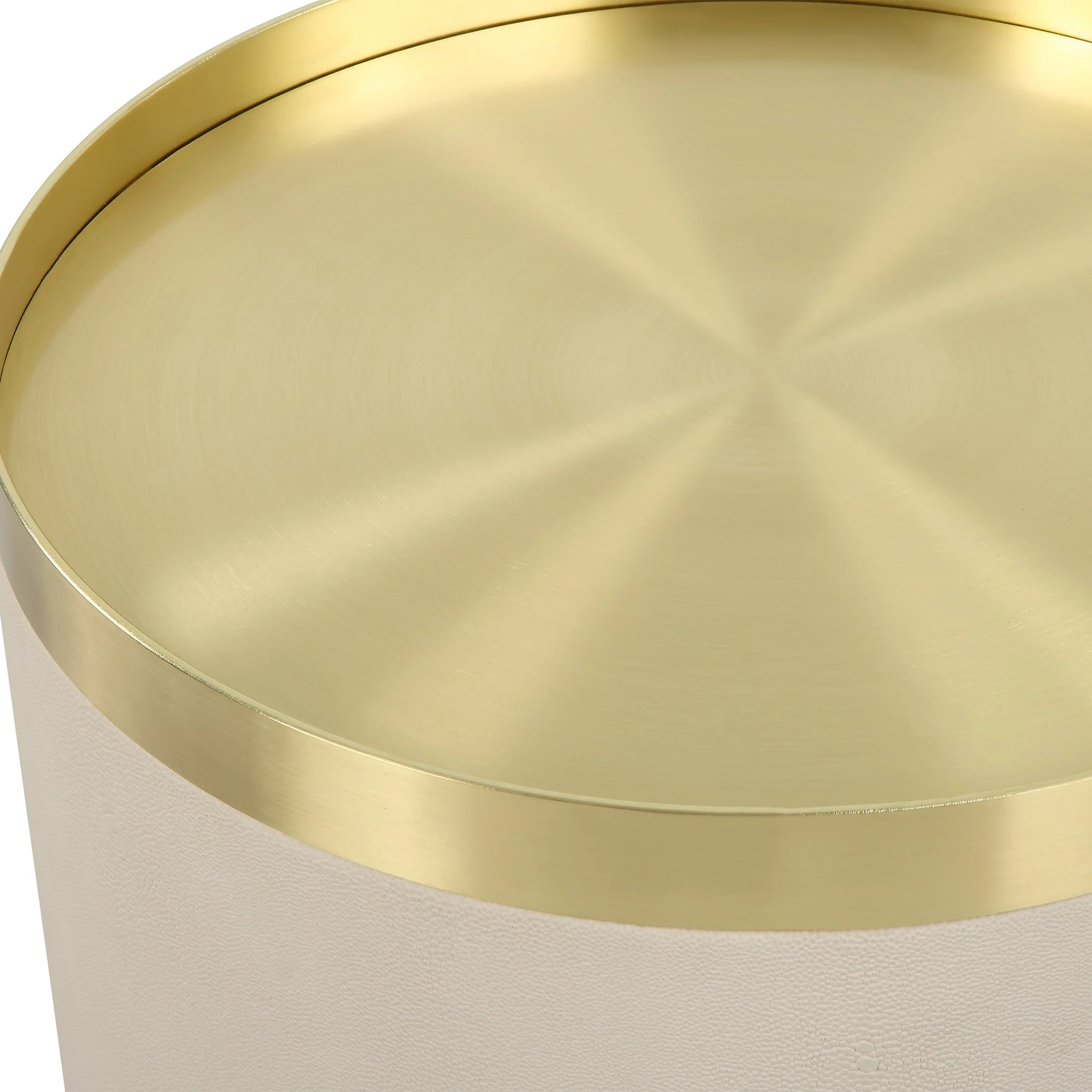 Uttermost Circuit Brass & White Accent Table - Image 3