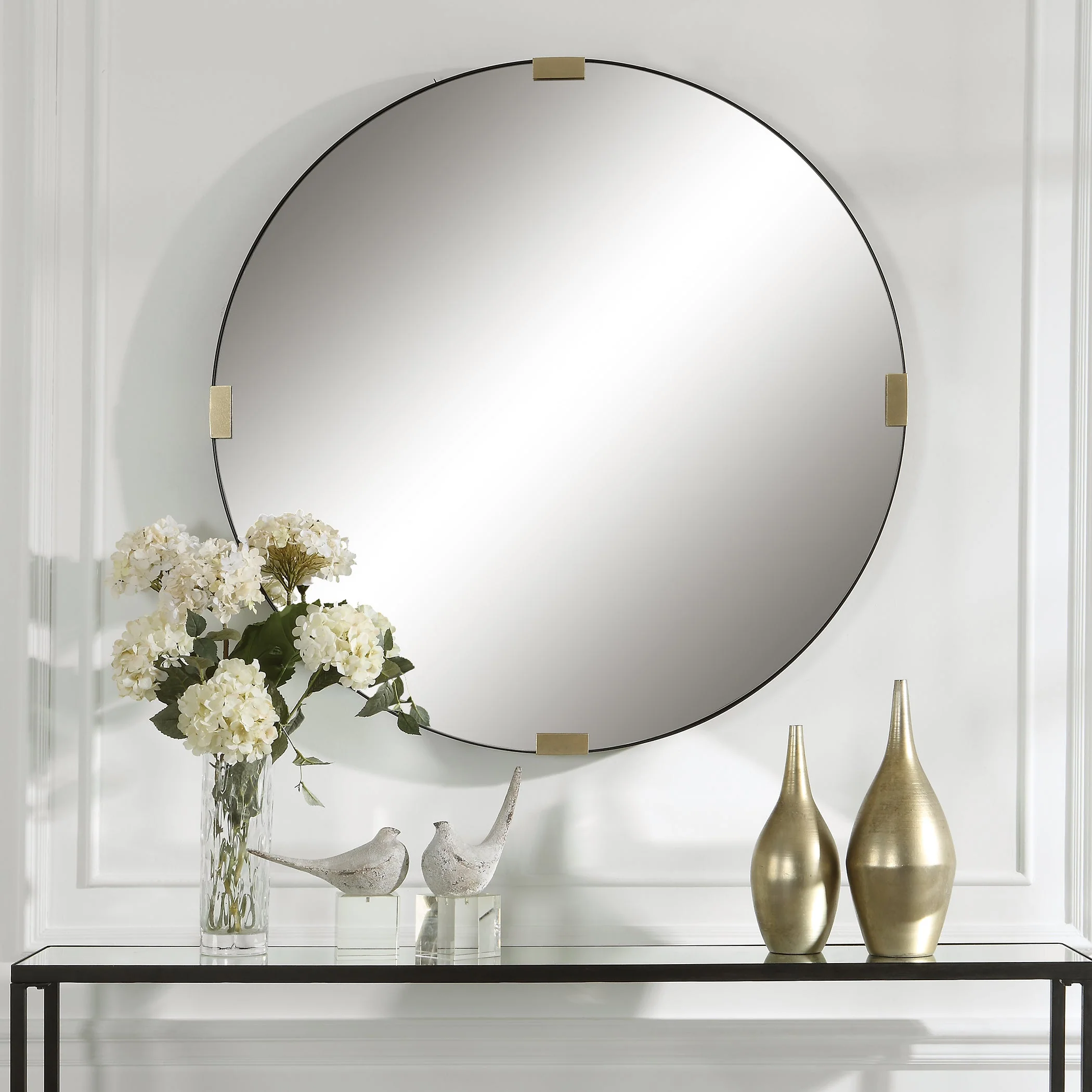 Uttermost Clip Modern Round Mirror - Image 2