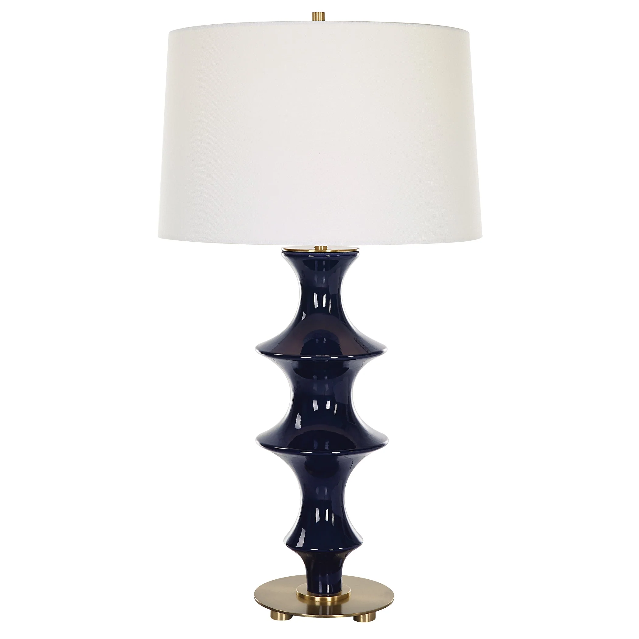Uttermost Coil Sculpted Blue Table Lamp - Image 2