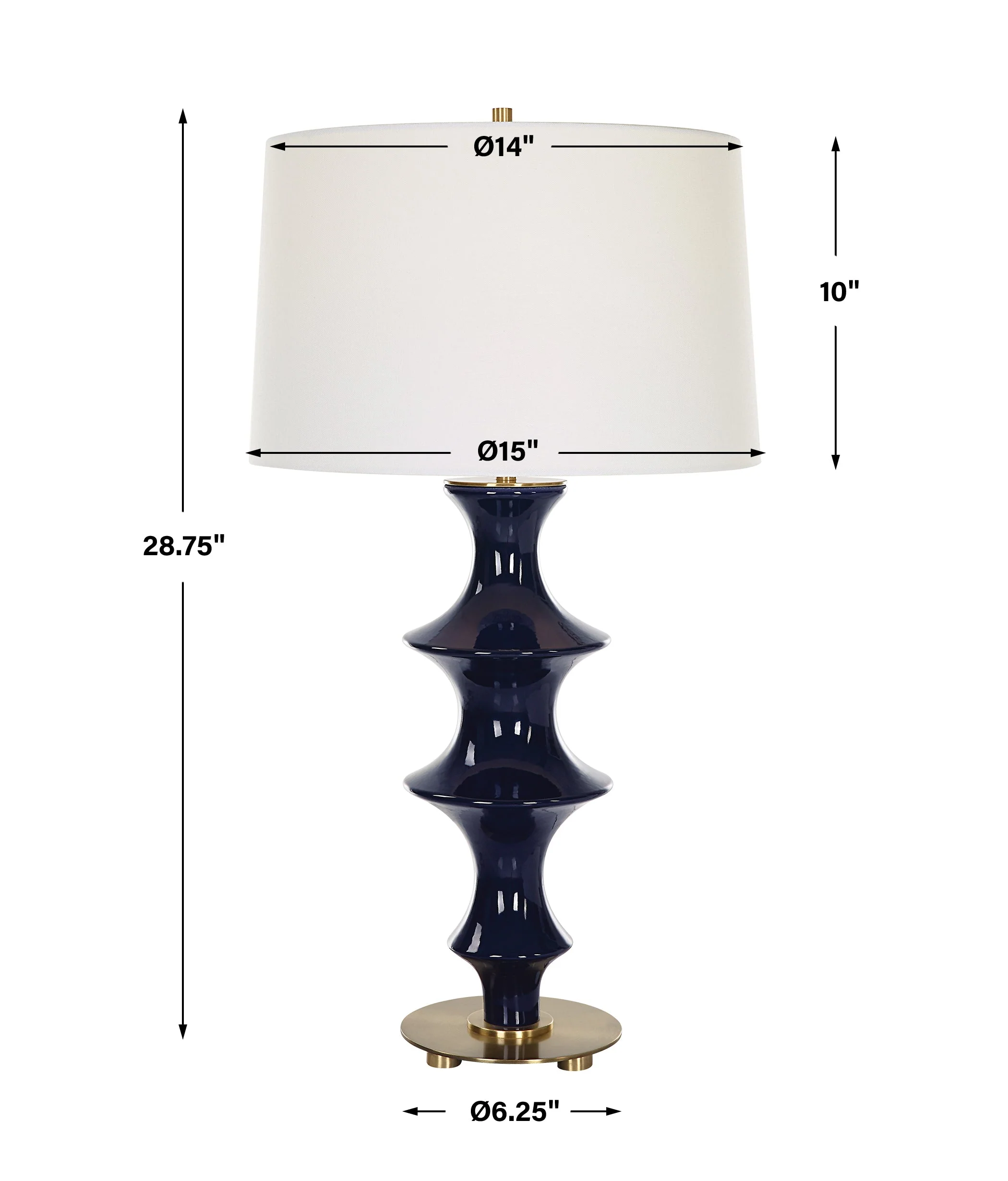 Uttermost Coil Sculpted Blue Table Lamp - Image 3