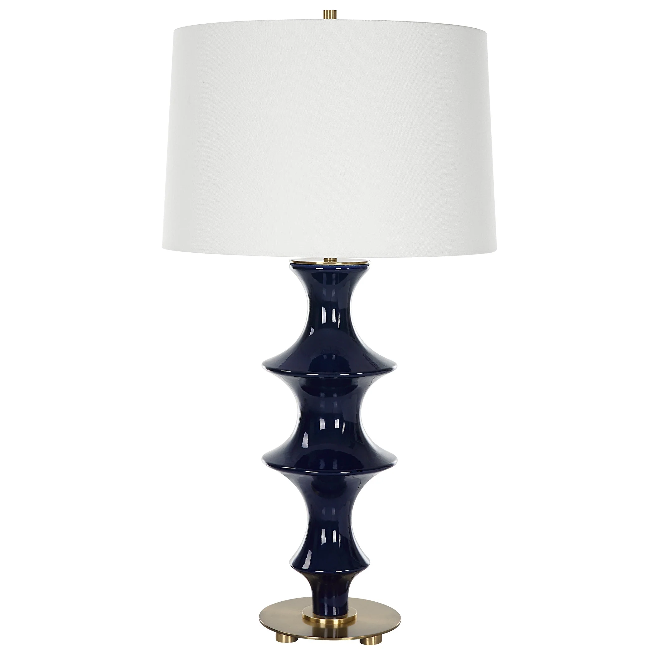Uttermost Coil Sculpted Blue Table Lamp - Image 5