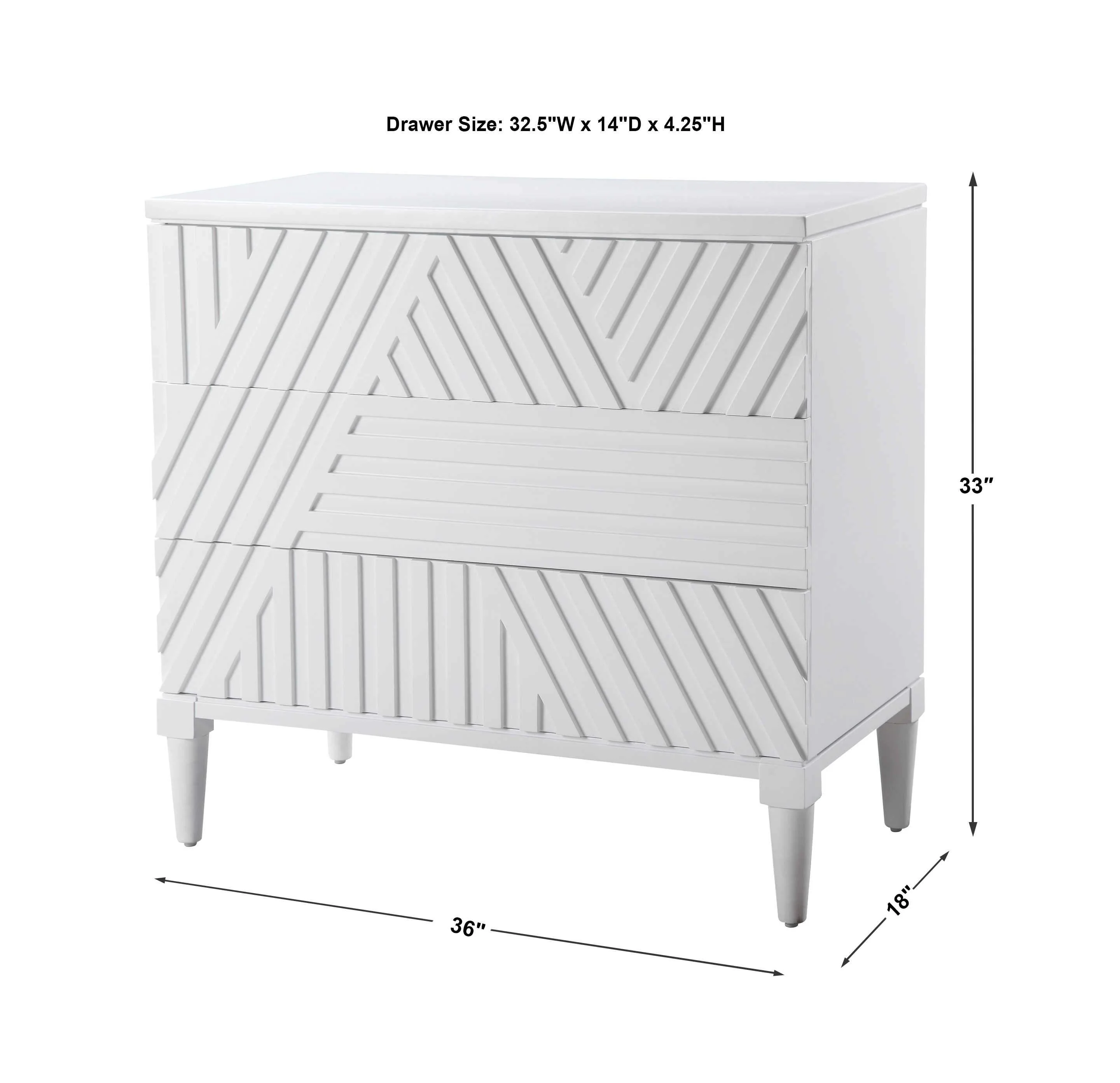 Uttermost Colby Drawer Chest, White - Image 8