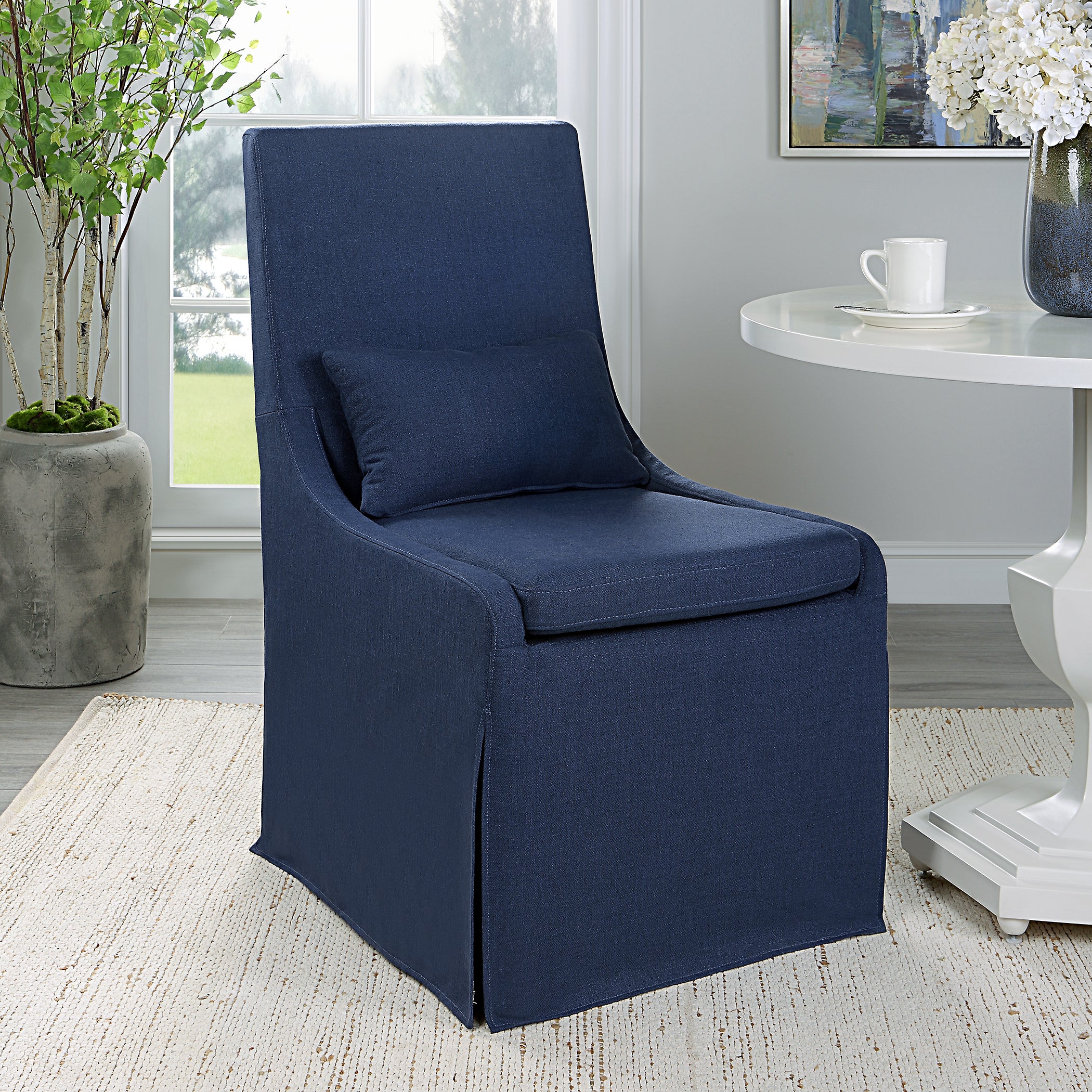Uttermost Coley Denim Armless Chair - Image 3