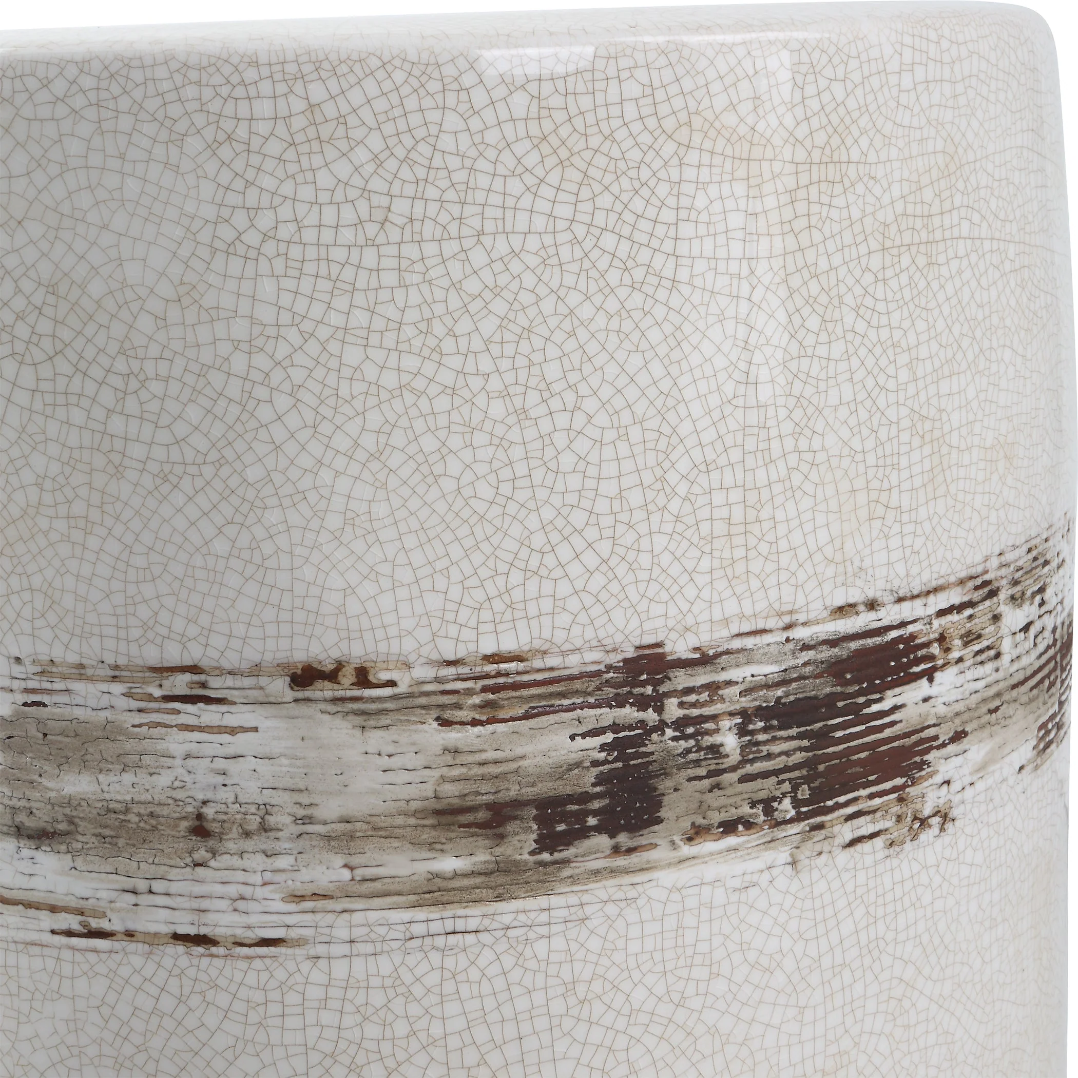 Uttermost Comanche White Ceramic Garden Stool - Image 3
