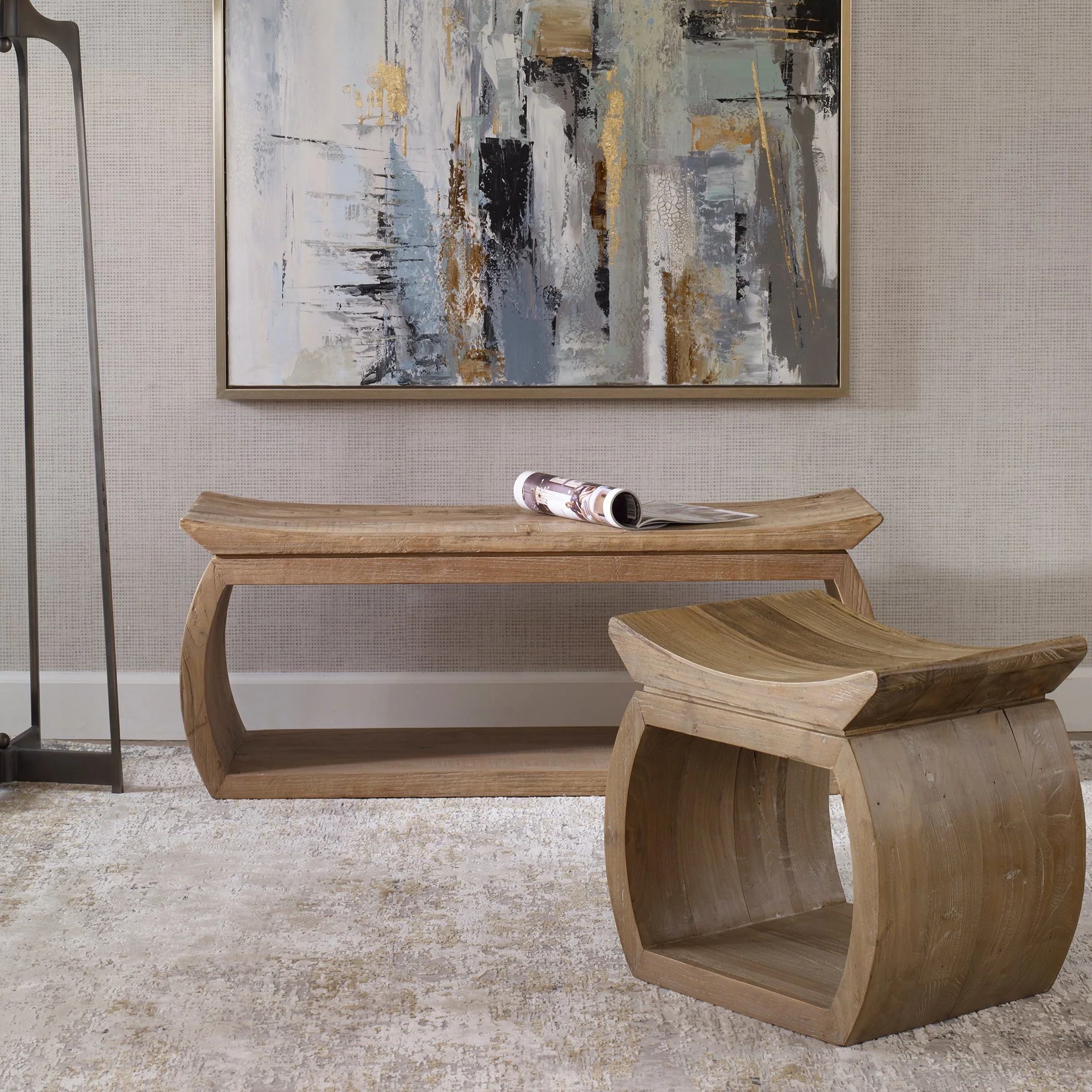 Uttermost Connor Reclaimed Wood Bench - Image 5