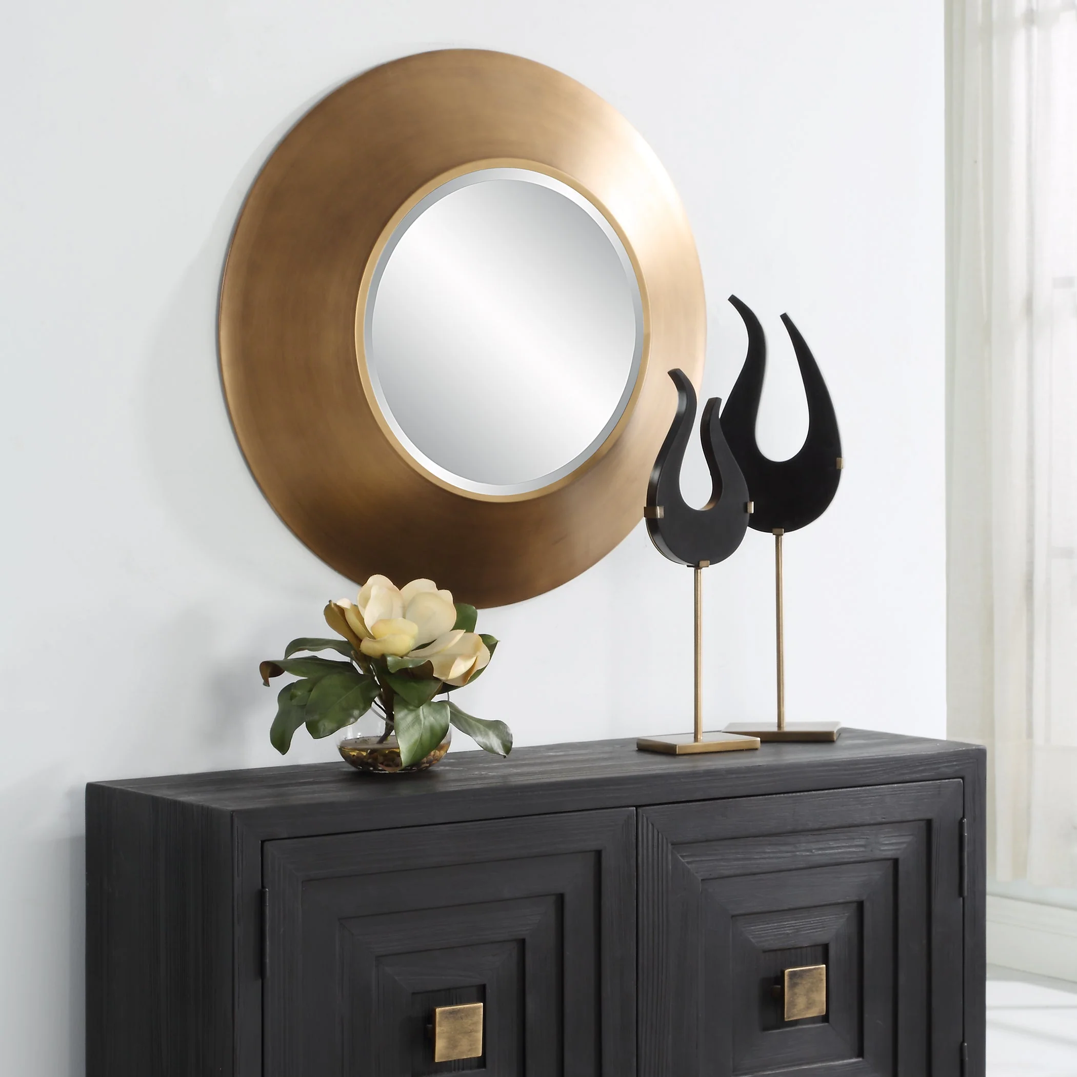 Uttermost Contessa Round Gold Mirror - Image 2