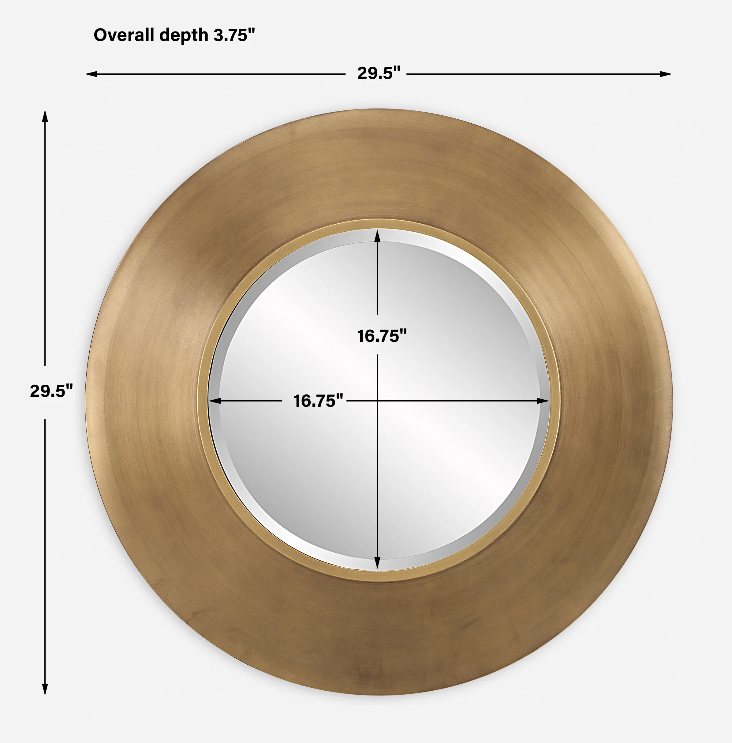 Uttermost Contessa Round Gold Mirror - Image 3