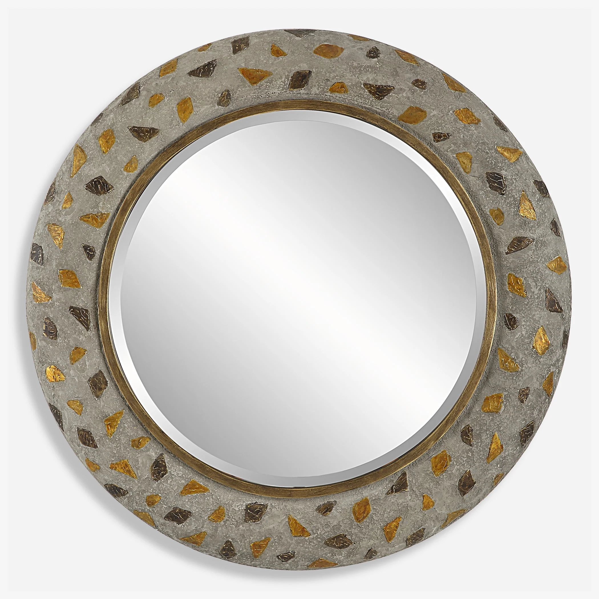 Uttermost Copper Terrazzo Round Mirror - CLOSEOUT