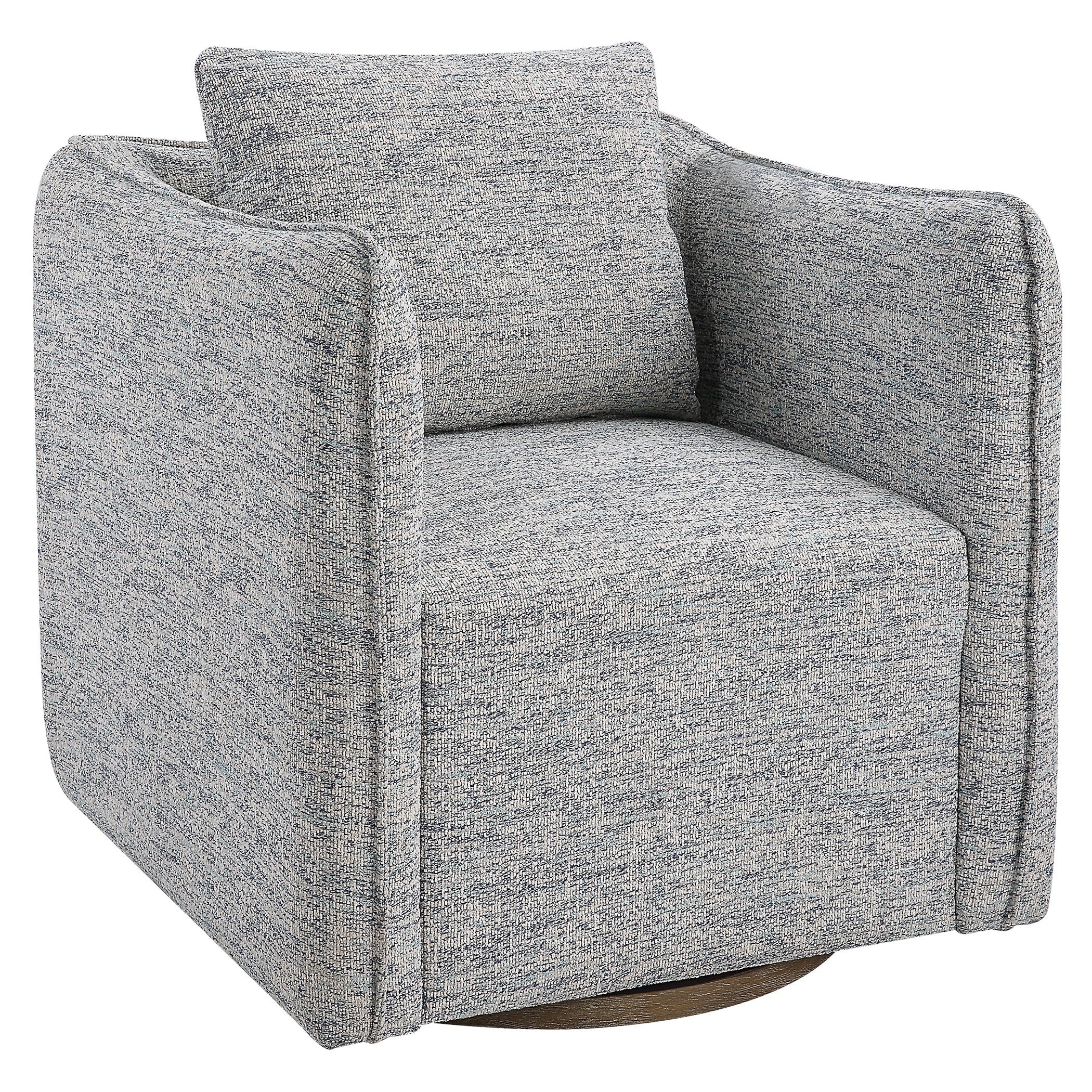 Uttermost Corben Blue Swivel Chair - Image 4