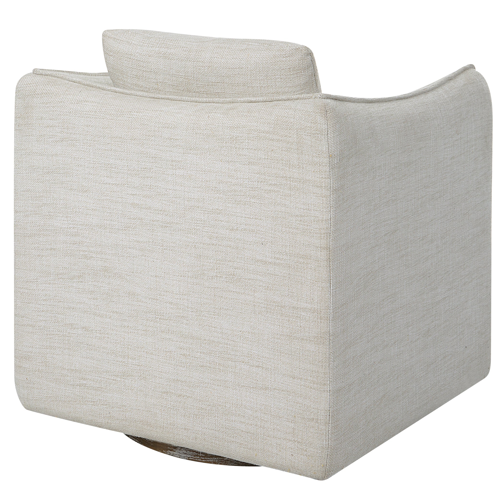 Uttermost Corben White Swivel Armchair - Image 6