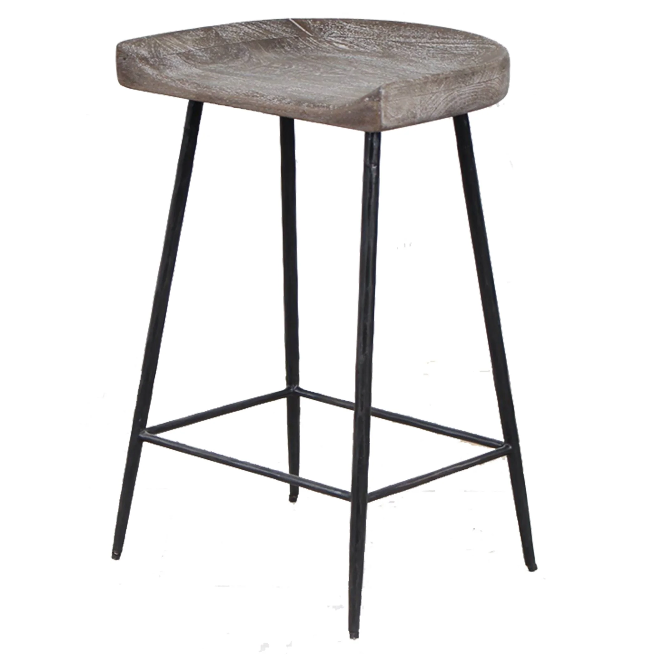 Uttermost Cordova Carved Wood Counter Stool - Image 2