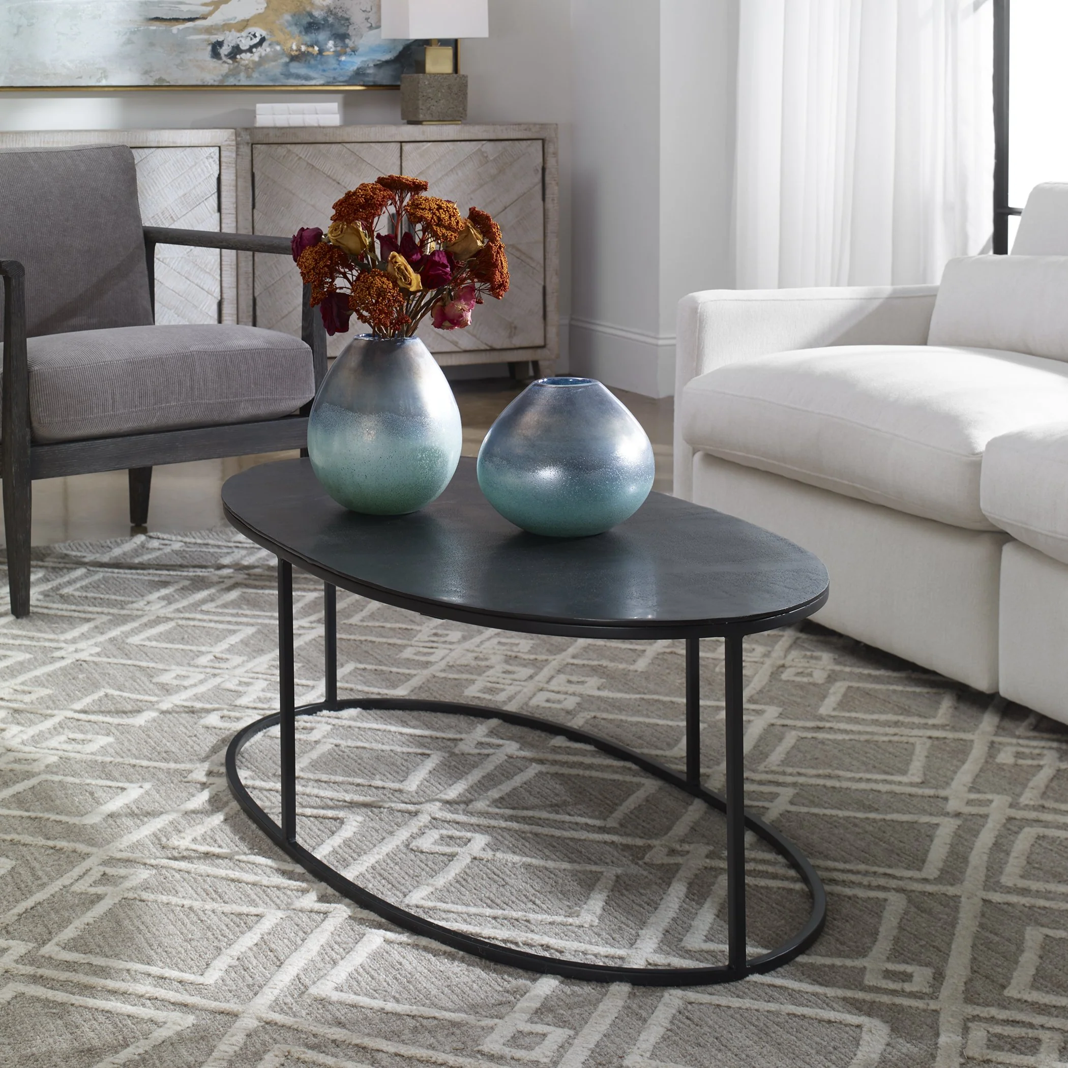 Uttermost Coreene Oval Coffee Table - Image 2