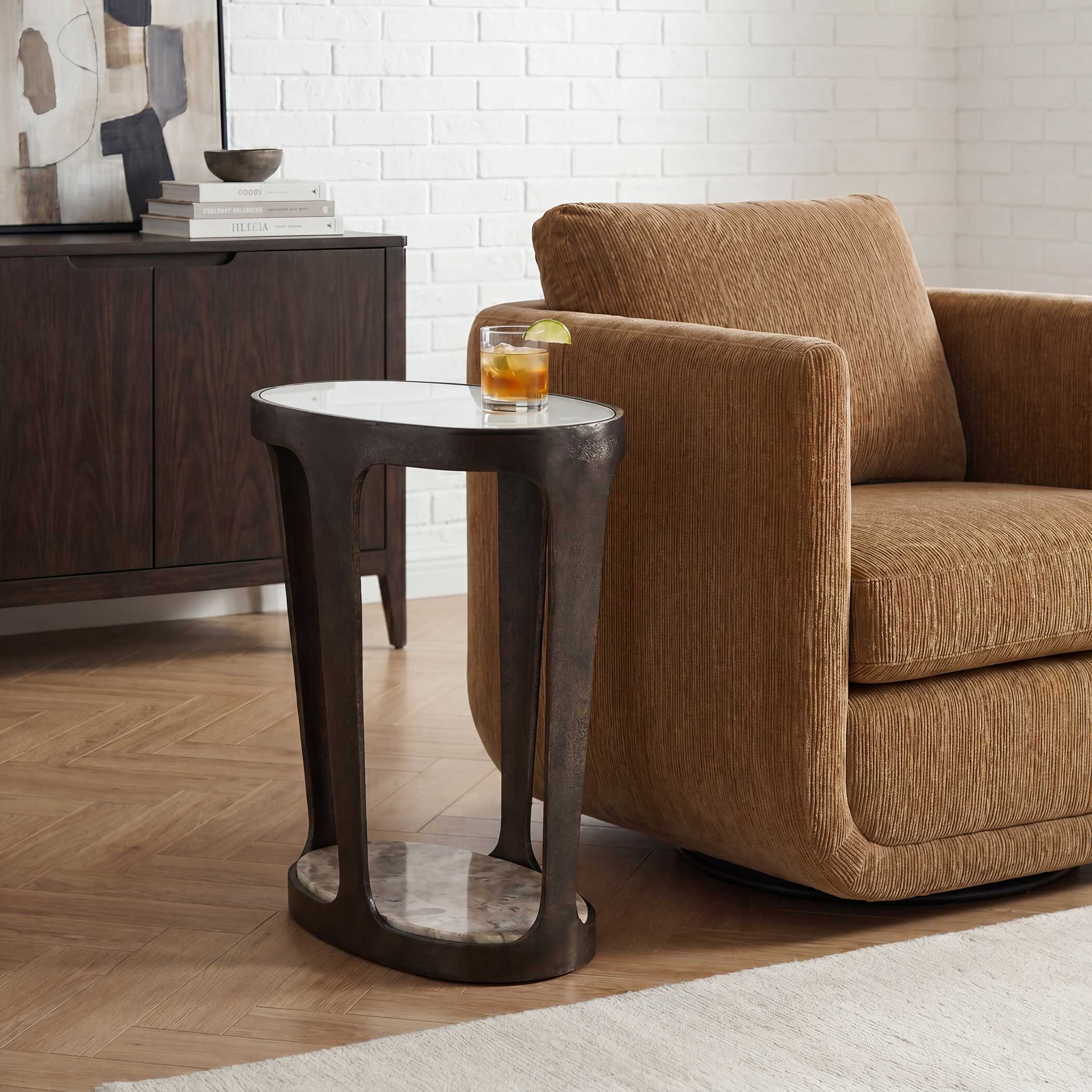 Uttermost Coronado Dark Bronze Accent Table - Image 2