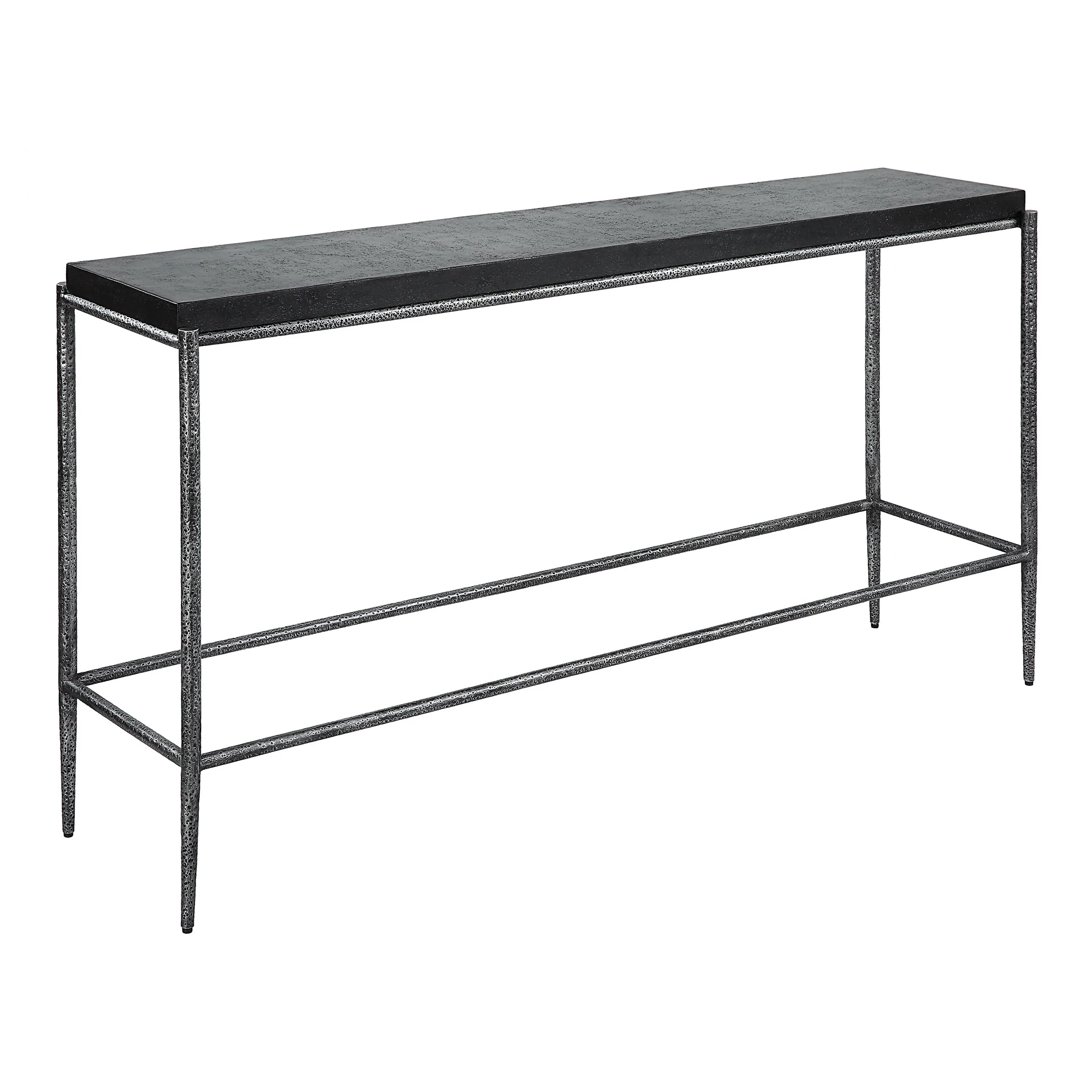 Uttermost Crescendo Black Concrete Console Table - Image 4