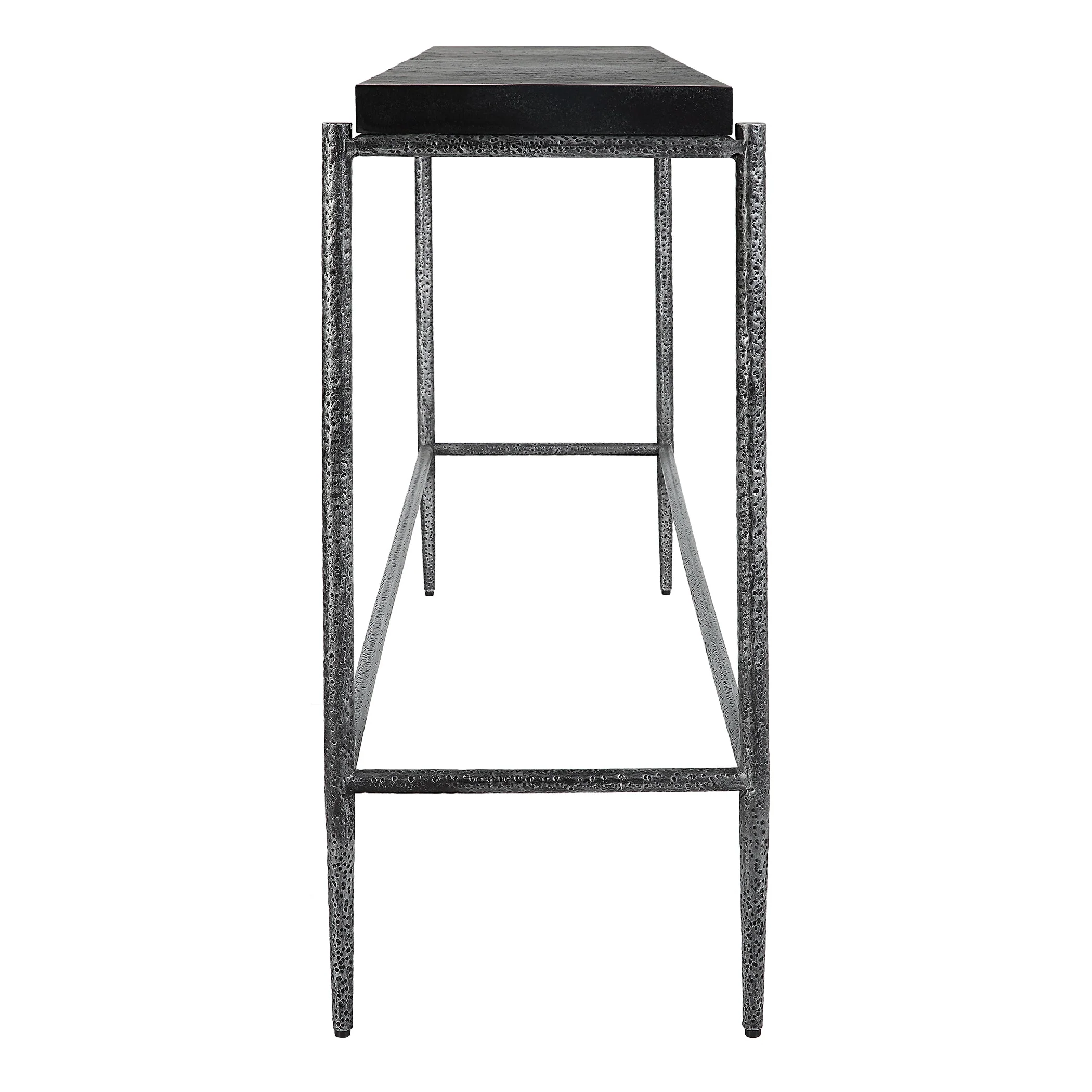 Uttermost Crescendo Black Concrete Console Table - Image 5