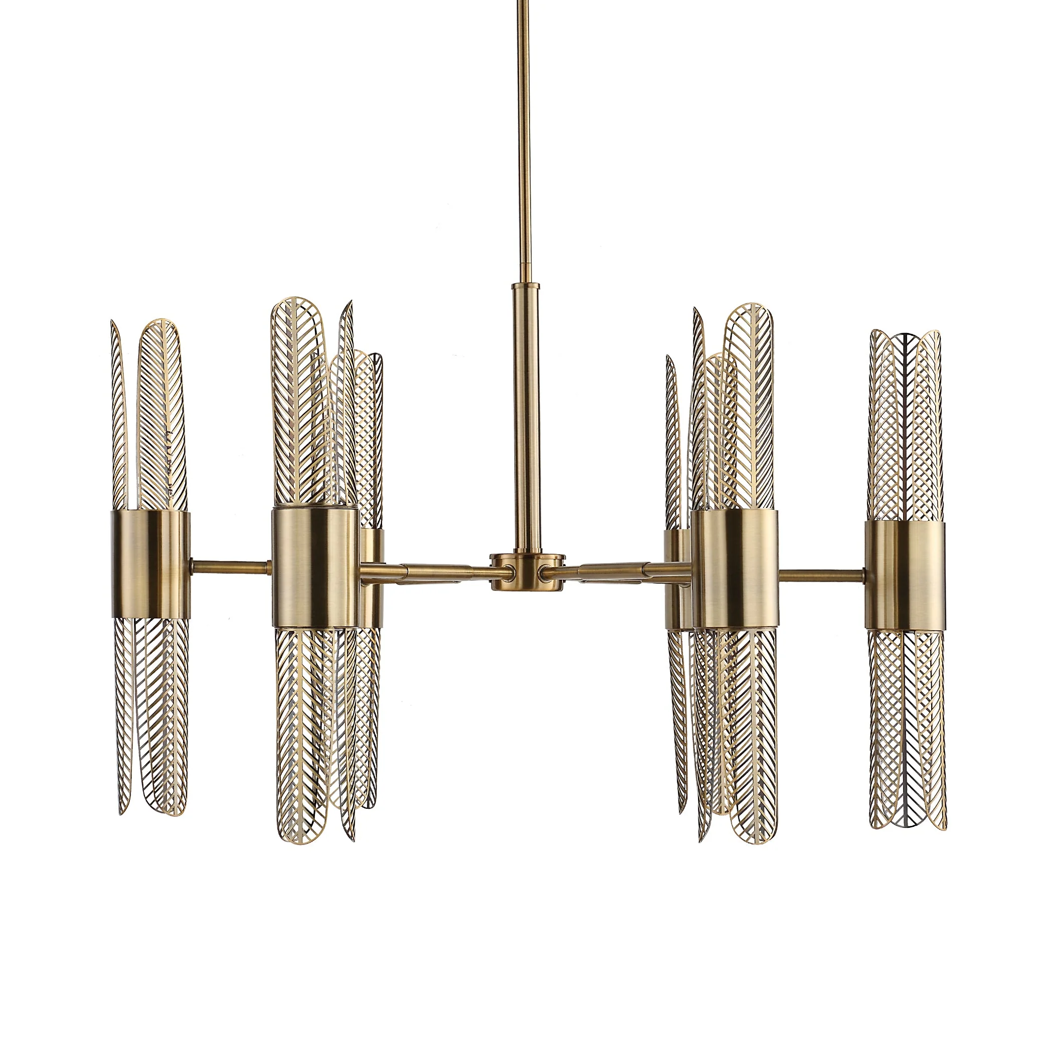 Uttermost Cret 12 Light Brass Chandelier - Image 6
