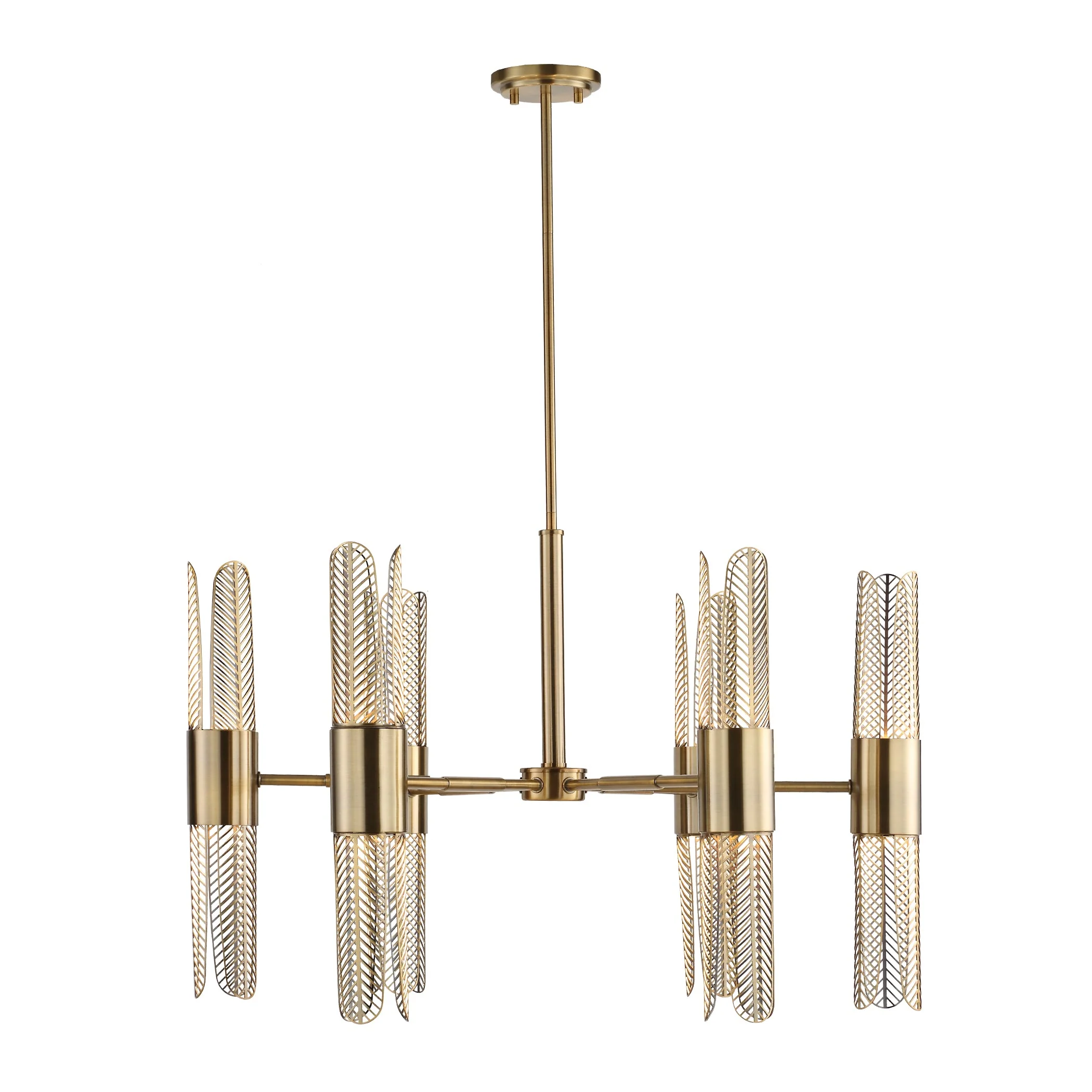 Uttermost Cret 12 Light Brass Chandelier - Image 7