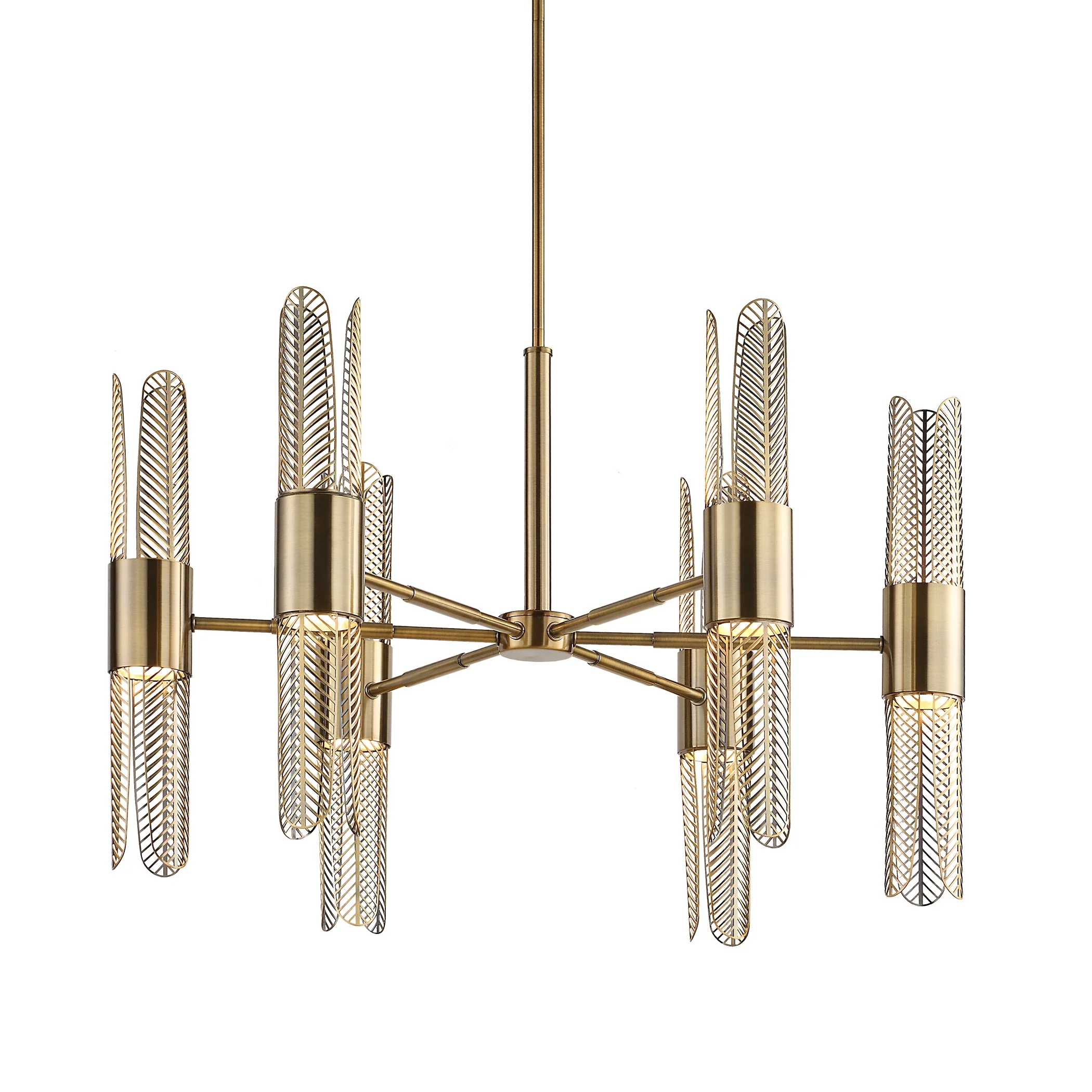 Uttermost Cret 12 Light Brass Chandelier - Image 8