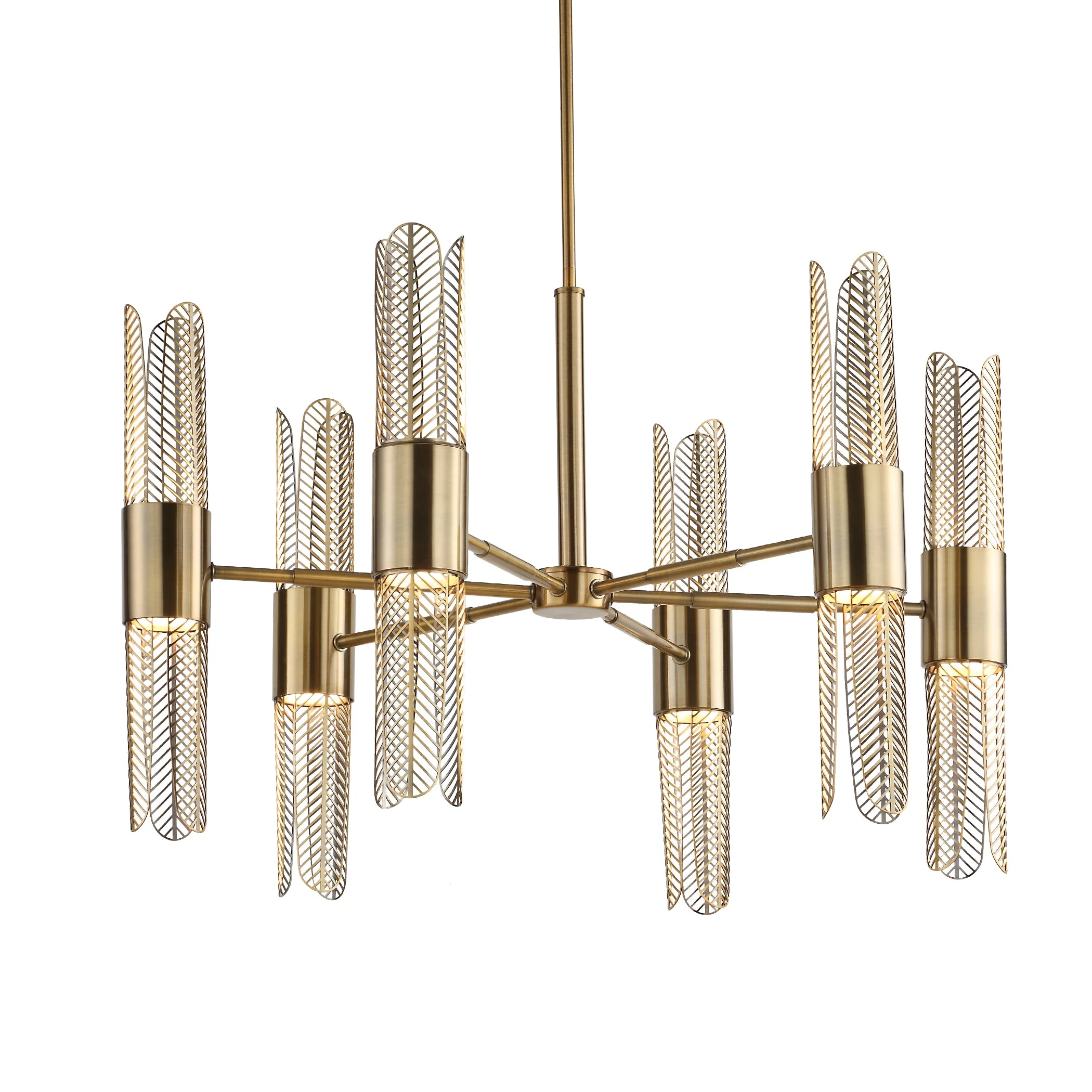 Uttermost Cret 12 Light Brass Chandelier - Image 9