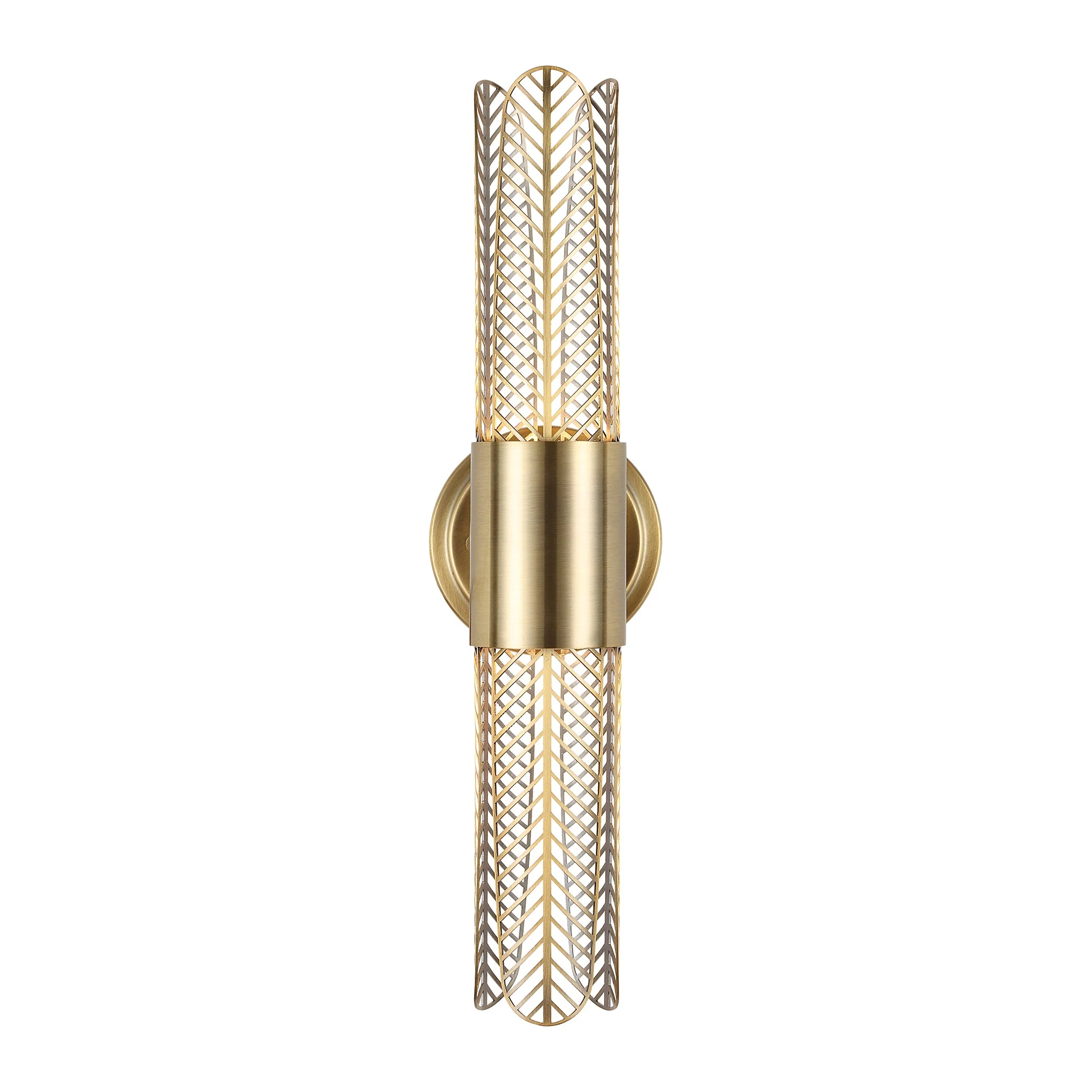Uttermost Cret 2 Light LED Brass Sconce - Image 4