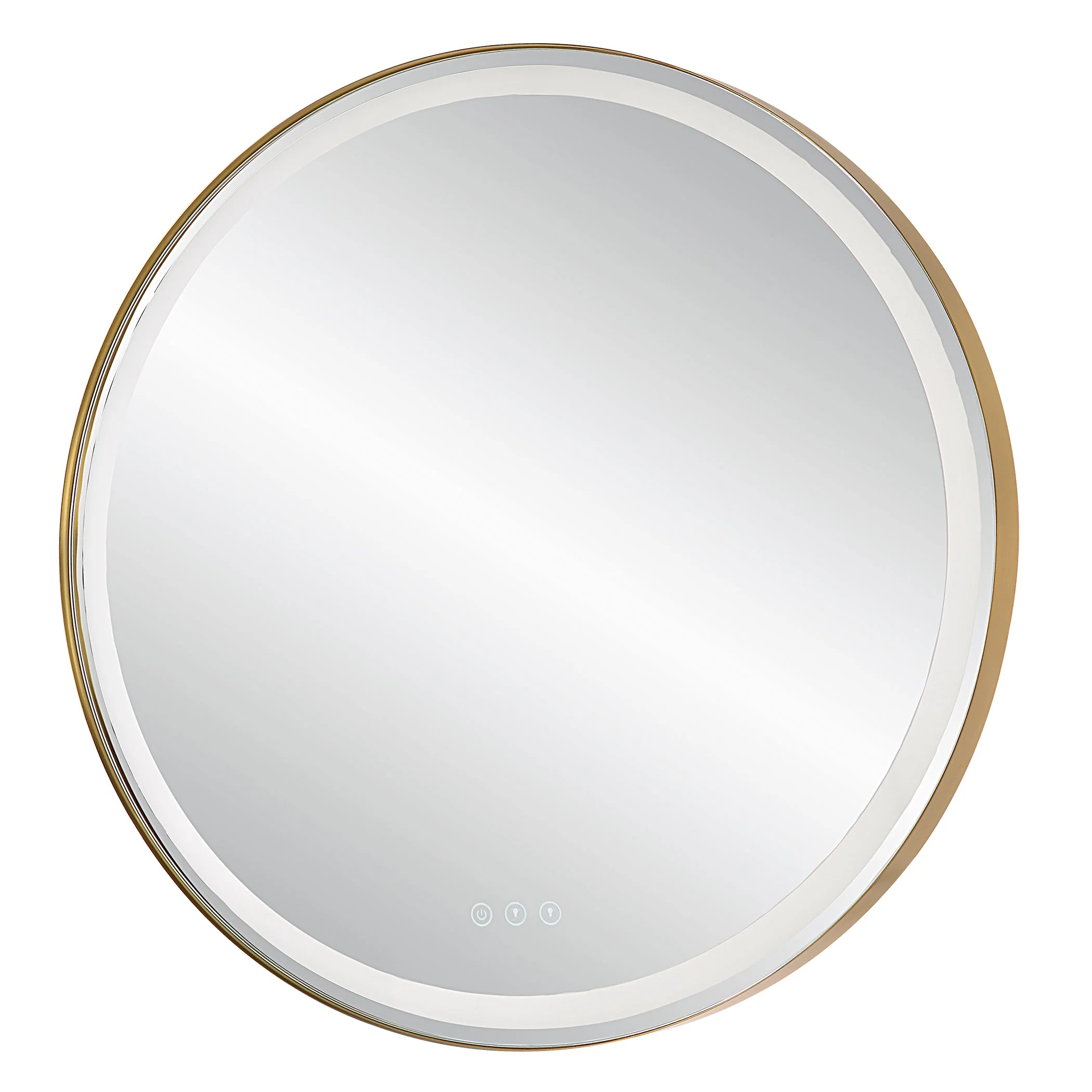 Uttermost Crofton Lighted Brass Round Mirror - Image 11