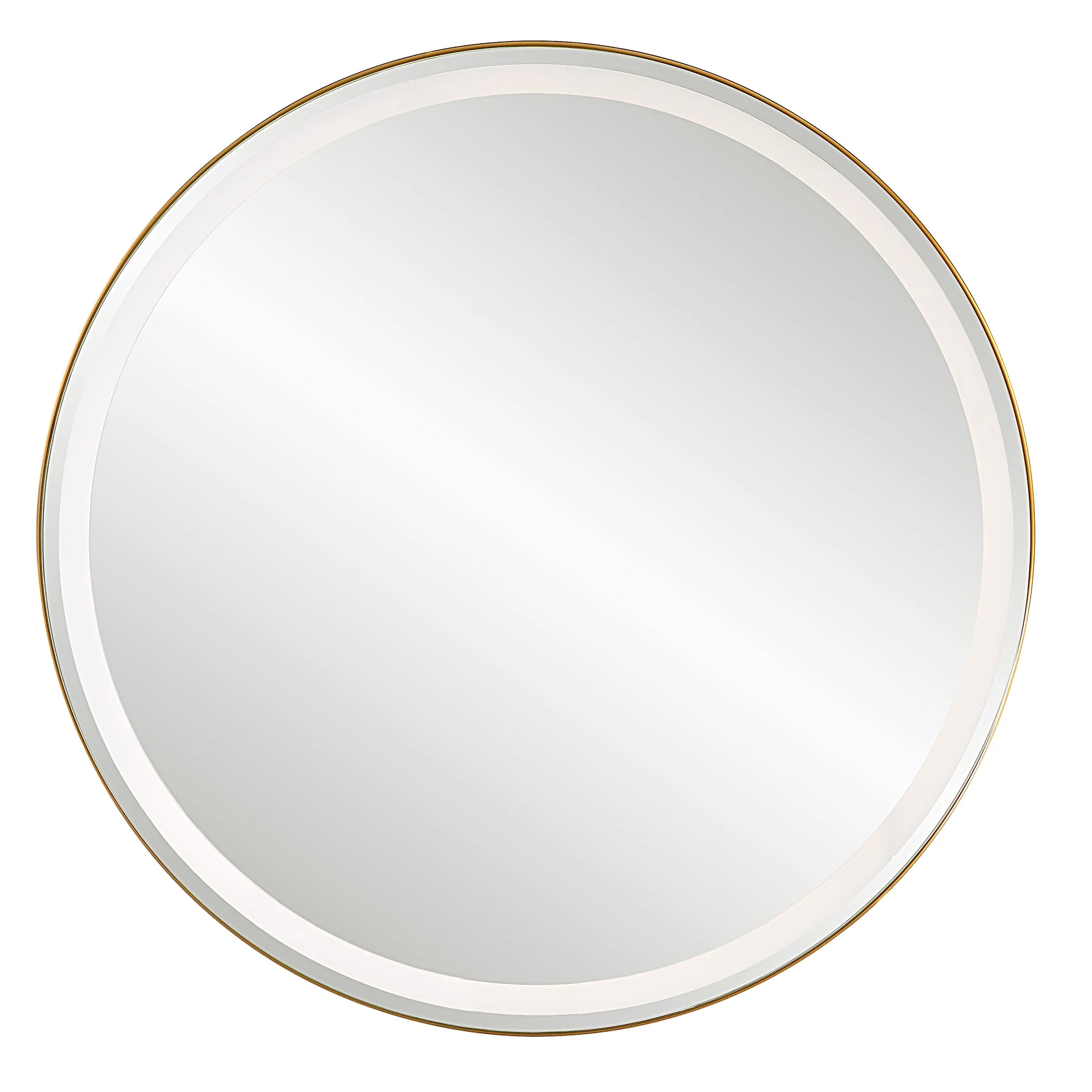 Uttermost Crofton Lighted Brass Round Mirror - Image 12