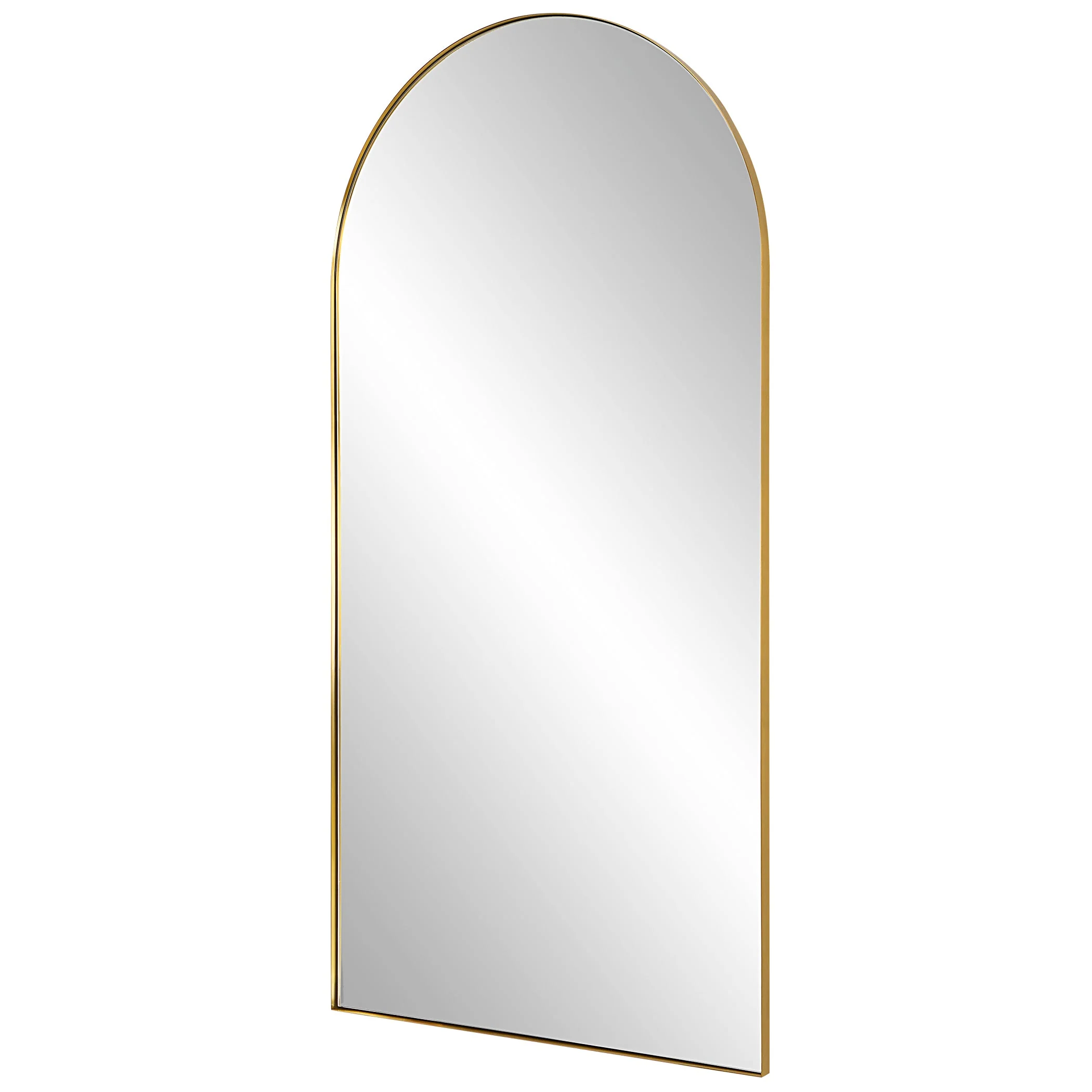Uttermost Crosley Antique Brass Arch Mirror - Image 4