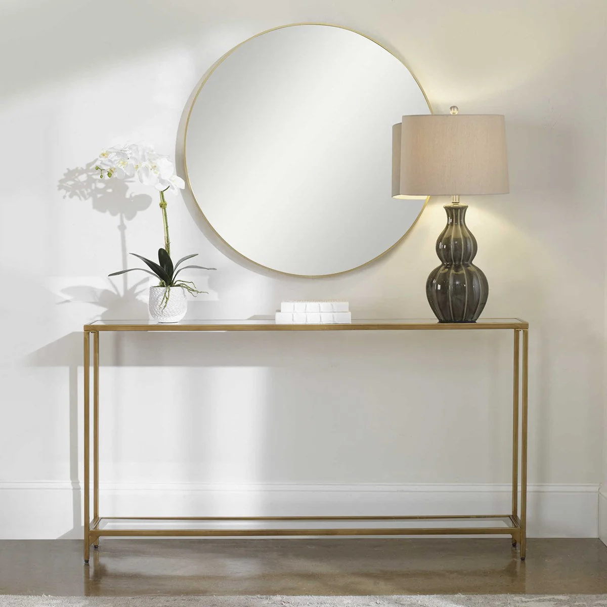 Crosley Narrow Console Table - Gold - Image 3
