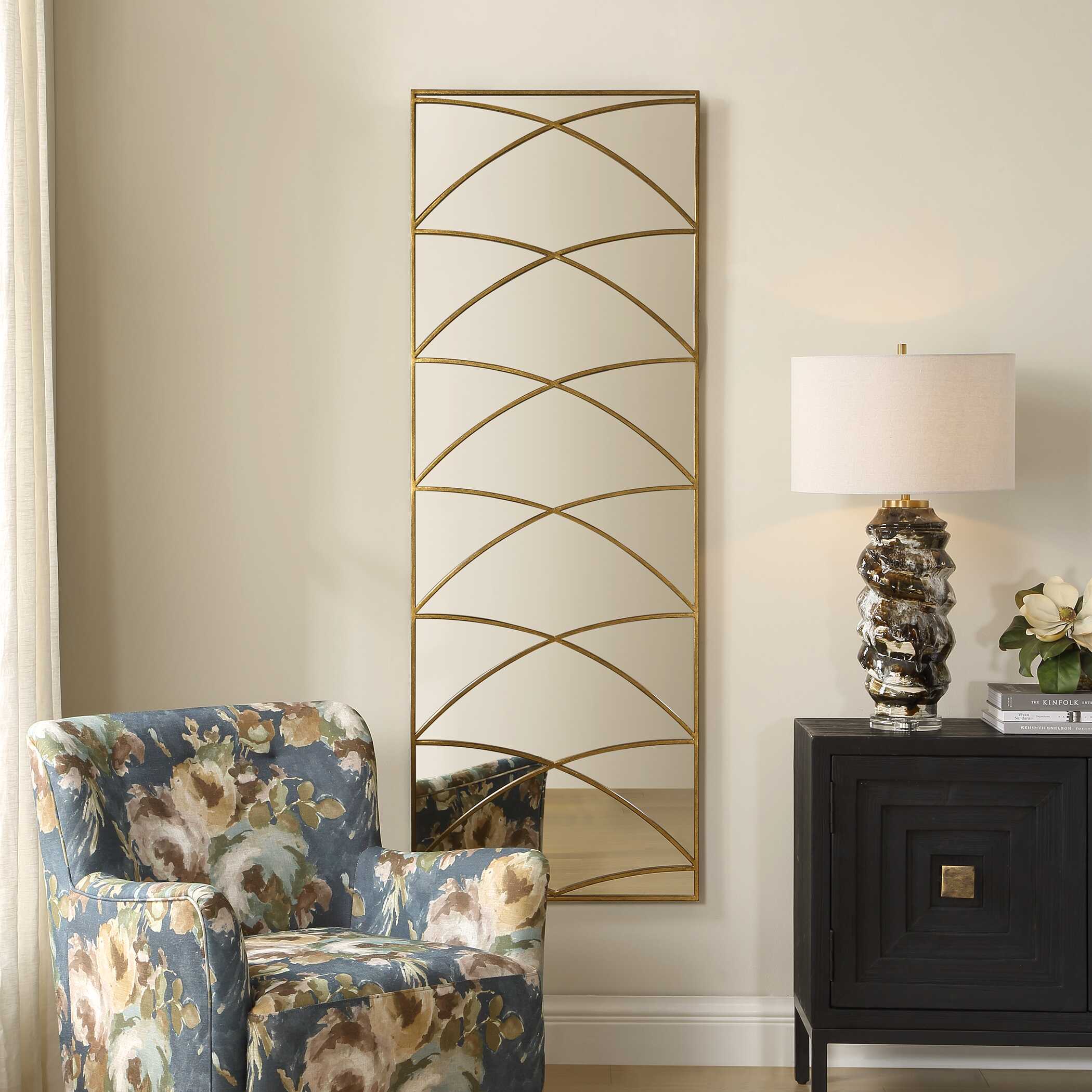 Uttermost Crossed Up Gold Full Length Mirror - Image 2