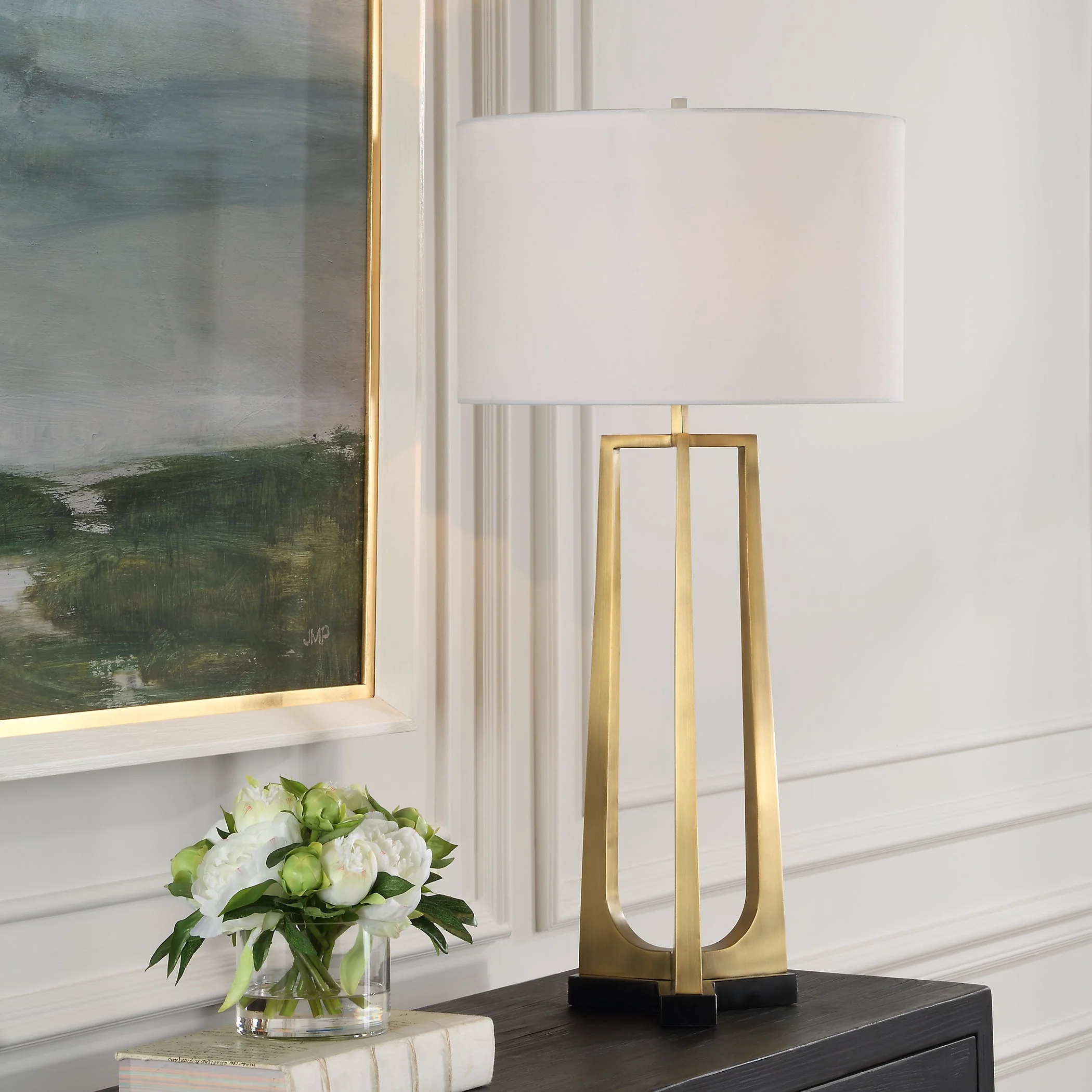 Uttermost Crossroads Brass Table Lamp - Image 2
