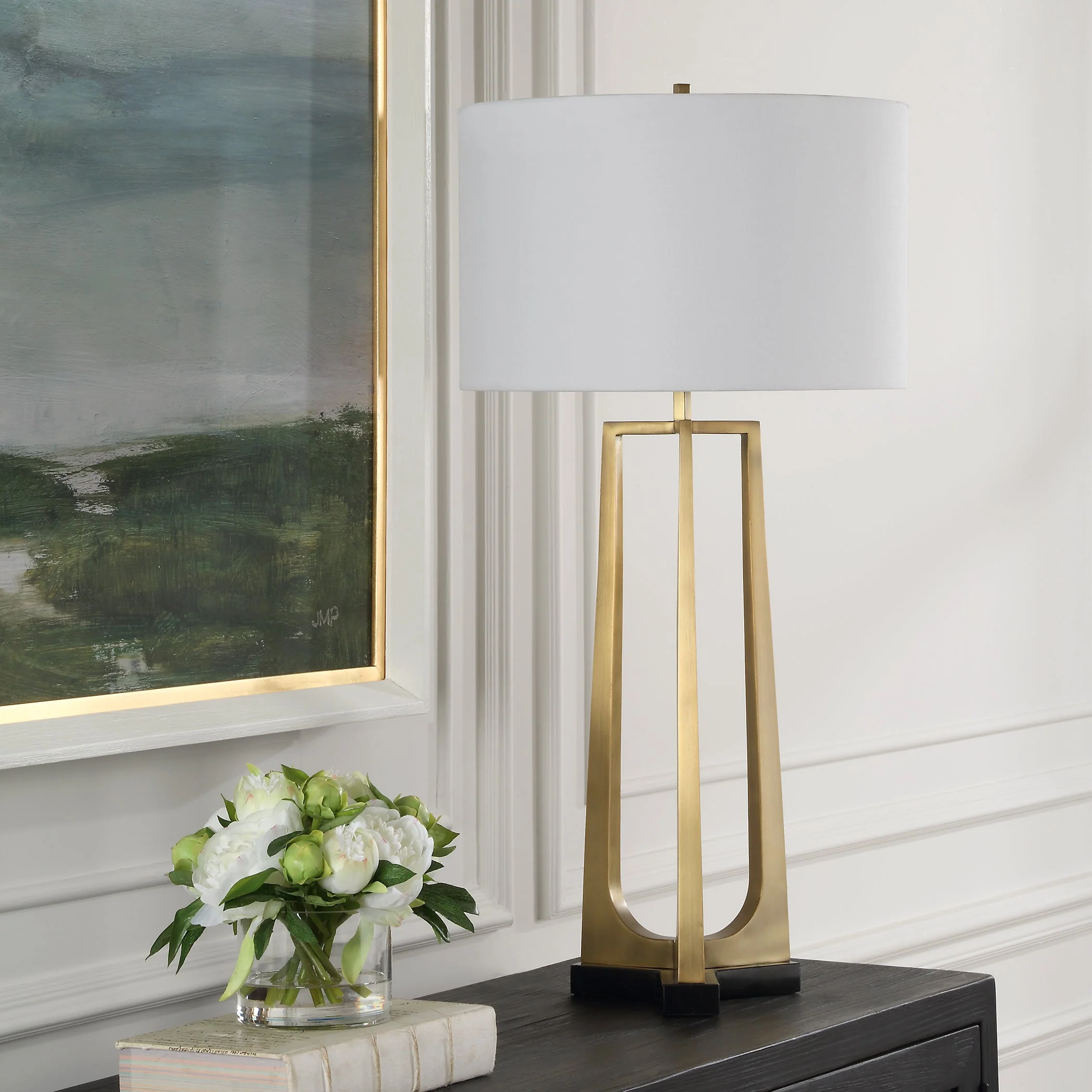 Uttermost Crossroads Brass Table Lamp - Image 4