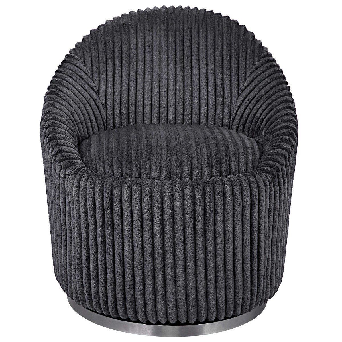 Uttermost Crue Swivel Chair, Gunmetal - Image 2
