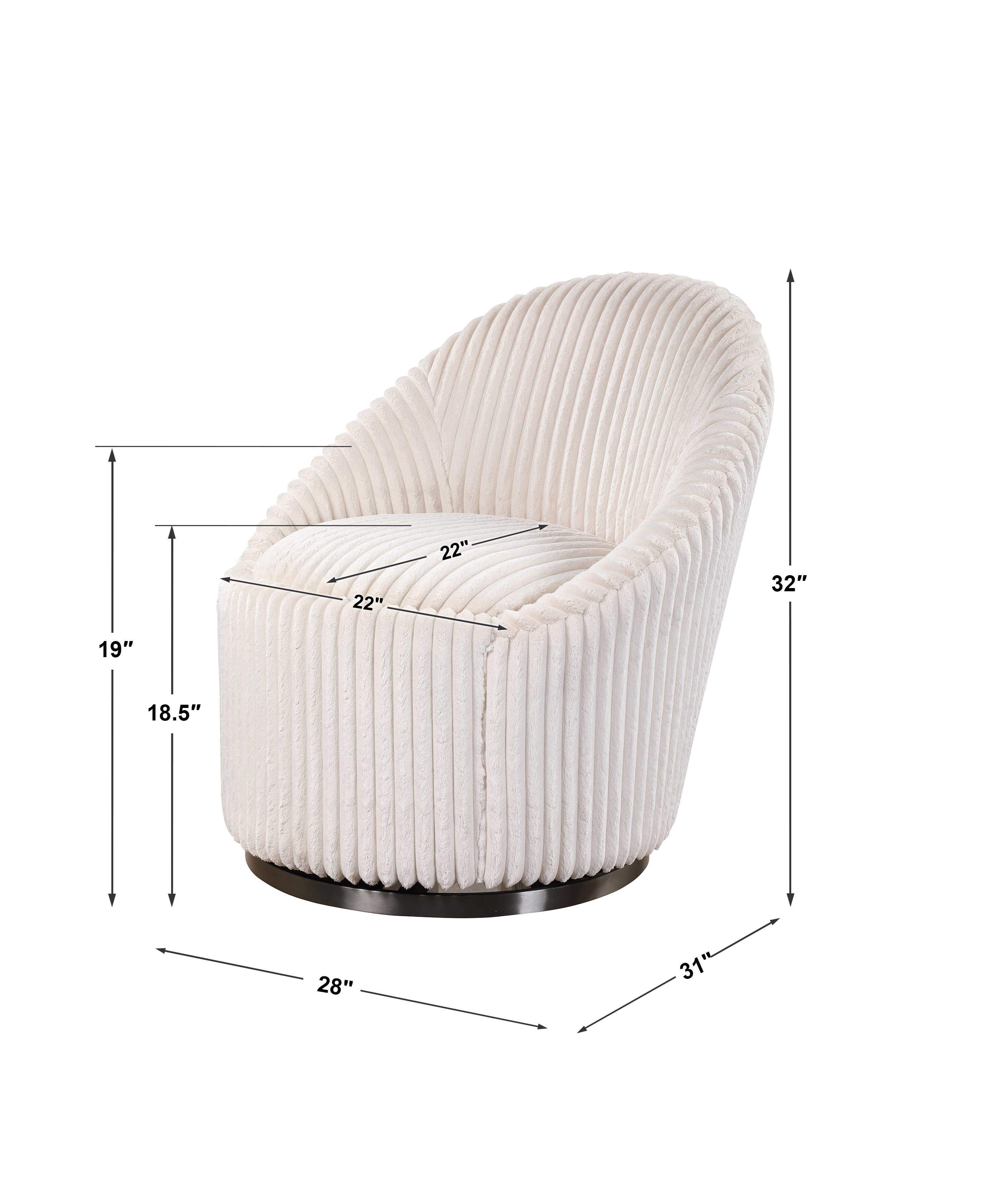 Uttermost Crue Swivel Chair - Image 6
