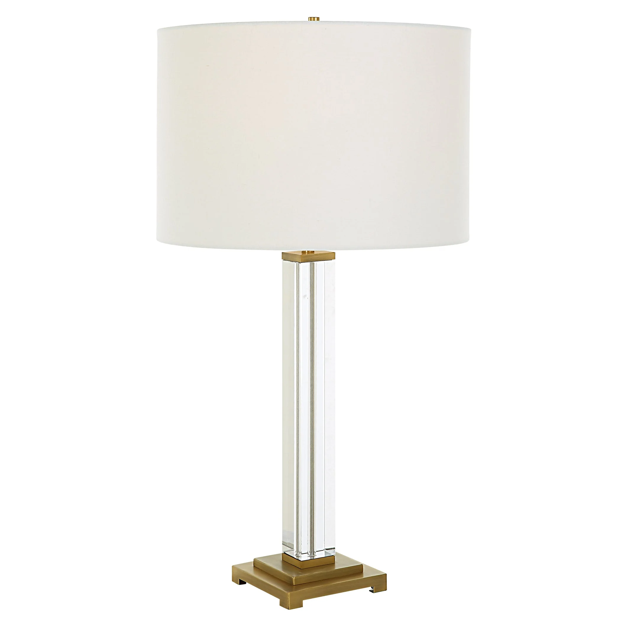 Uttermost Crystal Column Table Lamp