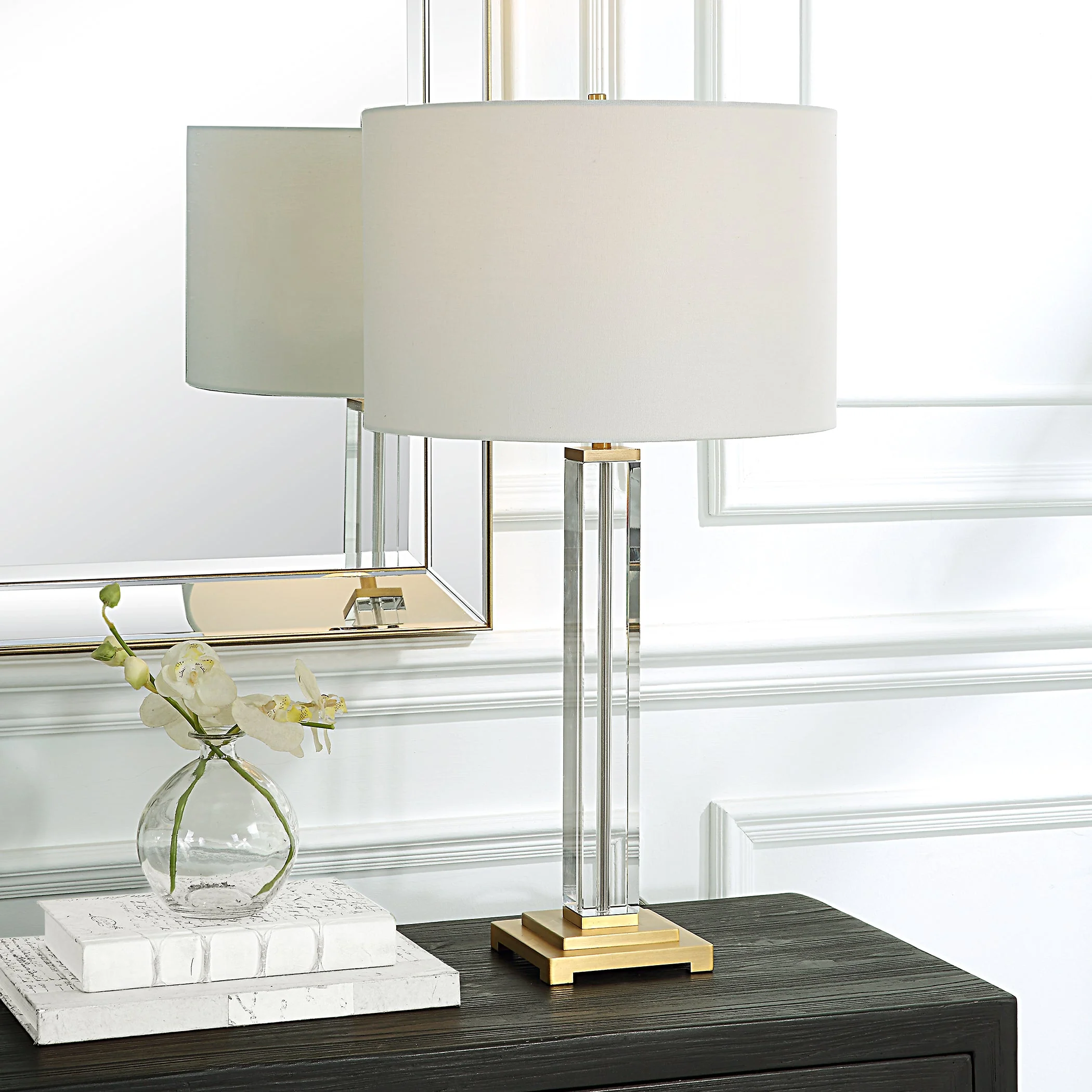 Uttermost Crystal Column Table Lamp - Image 2