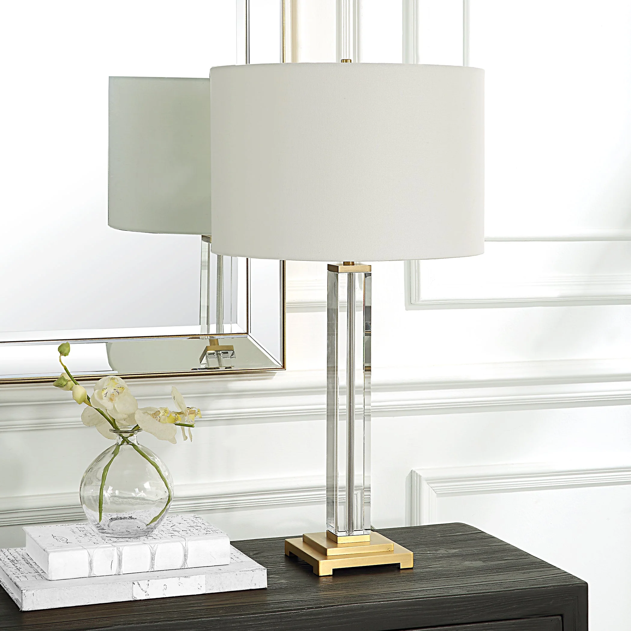 Uttermost Crystal Column Table Lamp - Image 3