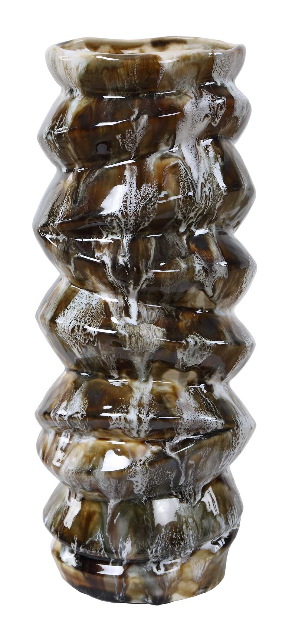 Uttermost Cuoco Glazed Brown Vases, S/2 - Image 4