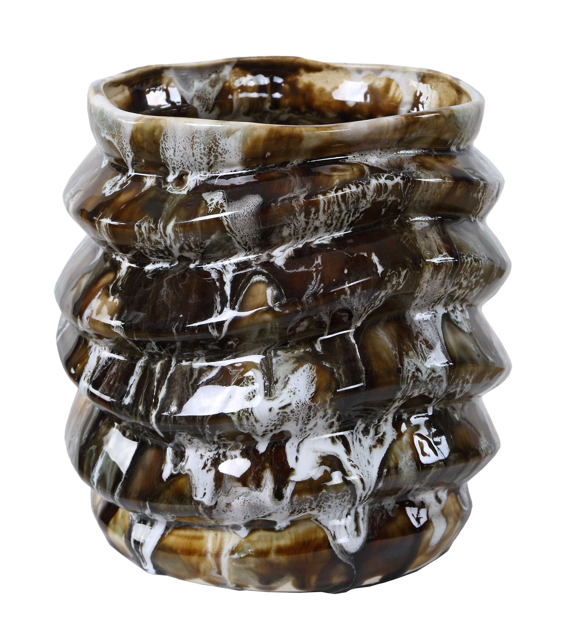 Uttermost Cuoco Glazed Brown Vases, S/2 - Image 5