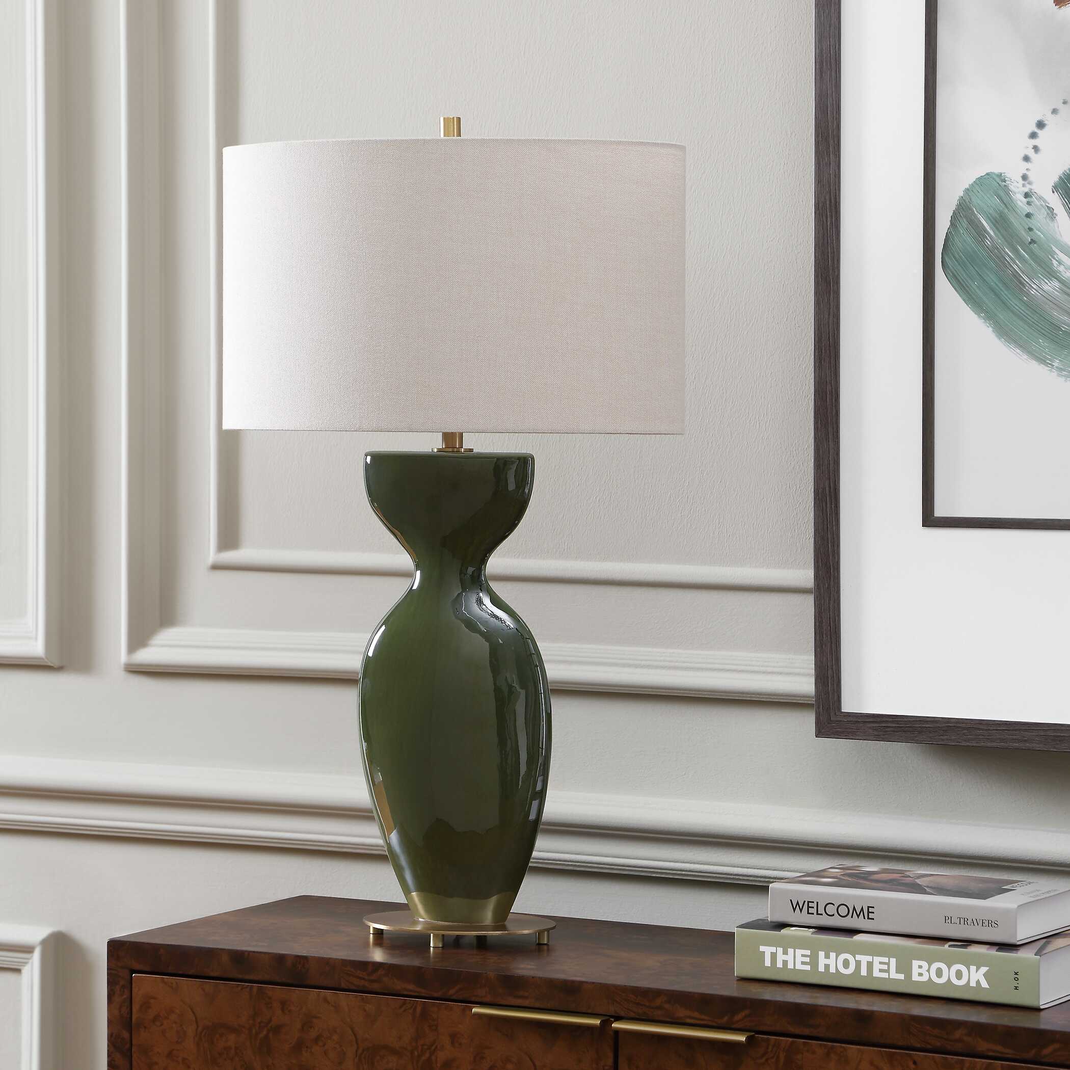 Uttermost Curhan Green Glaze Table Lamp - Image 3