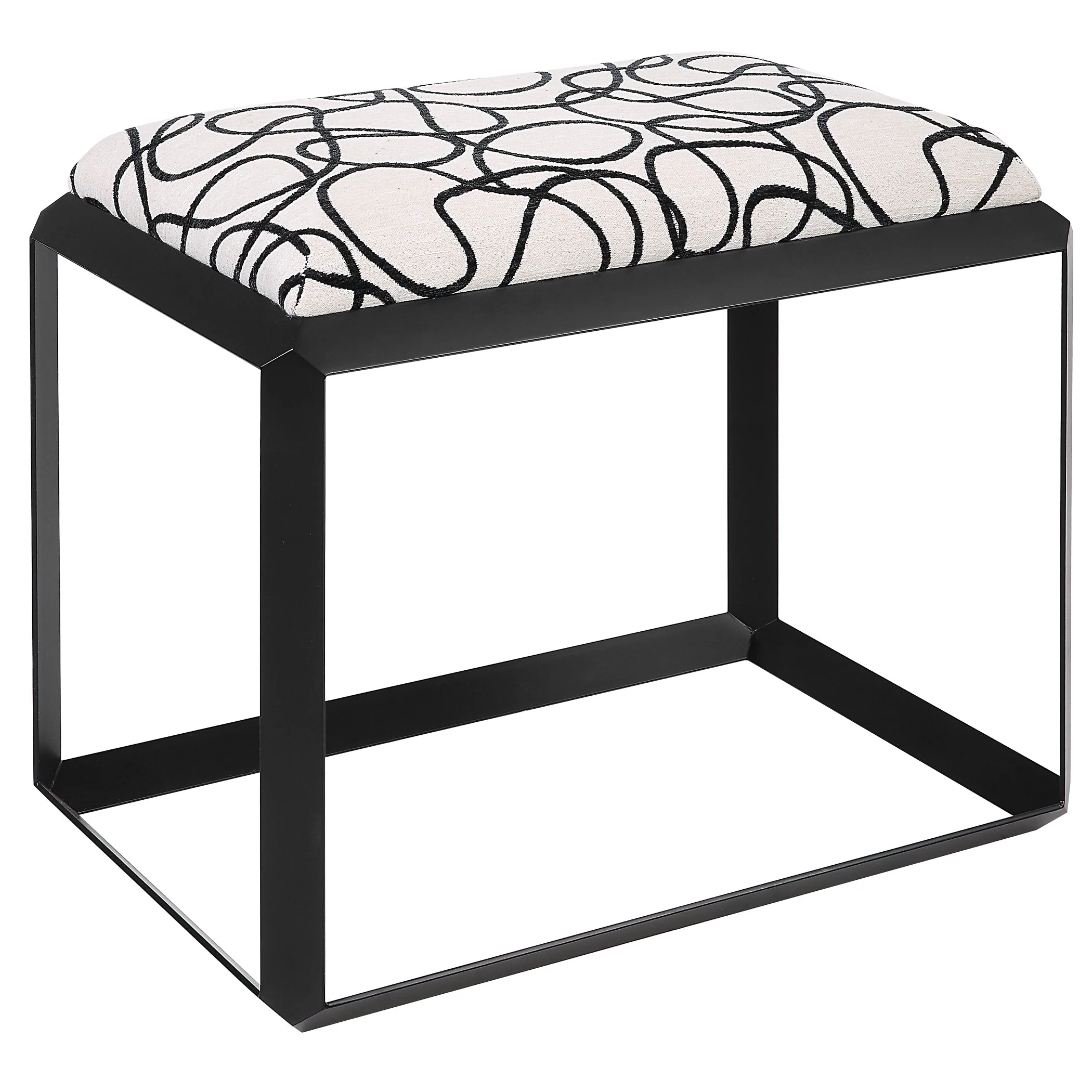 Uttermost Curls Gray Small Bench - CLOSEOUT - Image 4