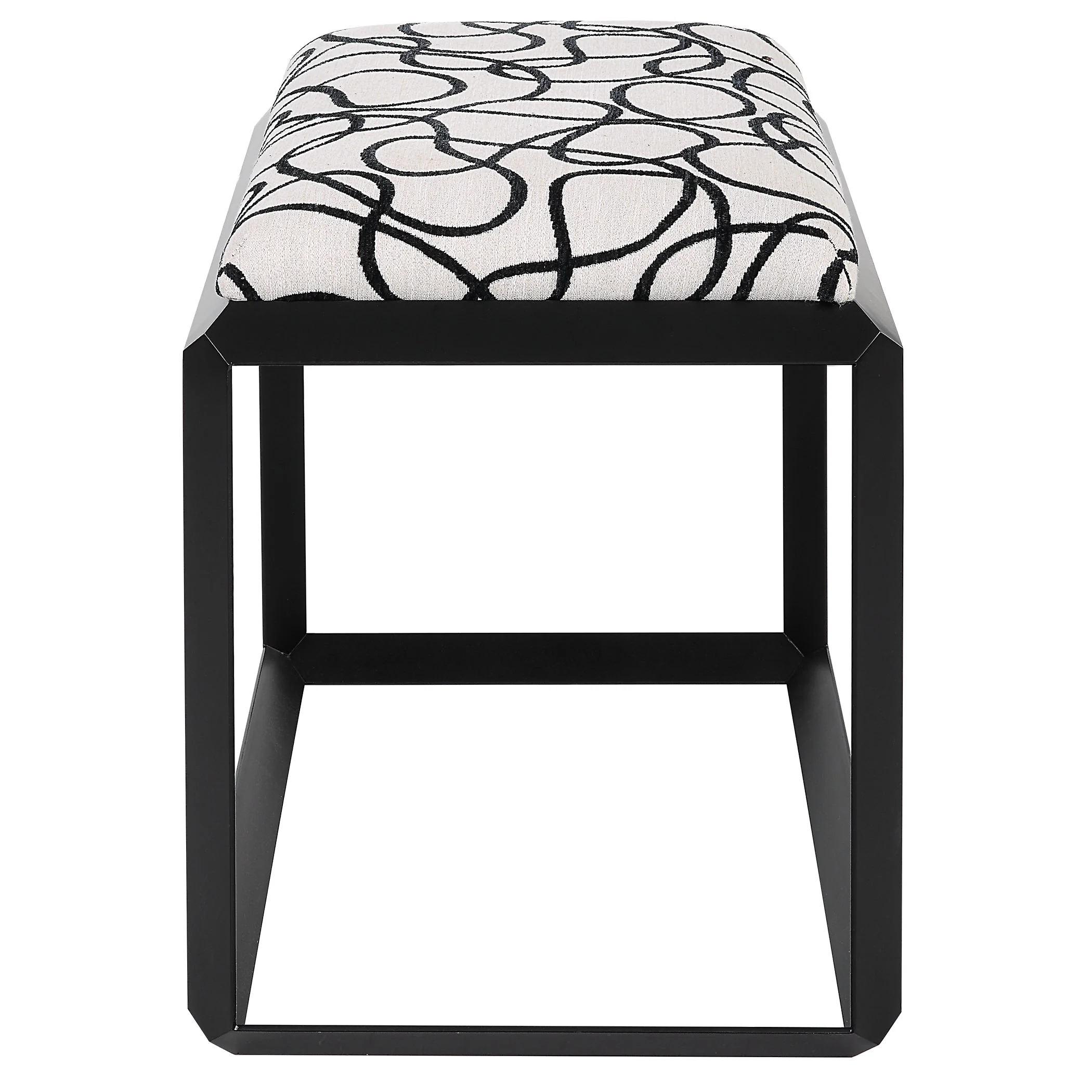 Uttermost Curls Gray Small Bench - CLOSEOUT - Image 5