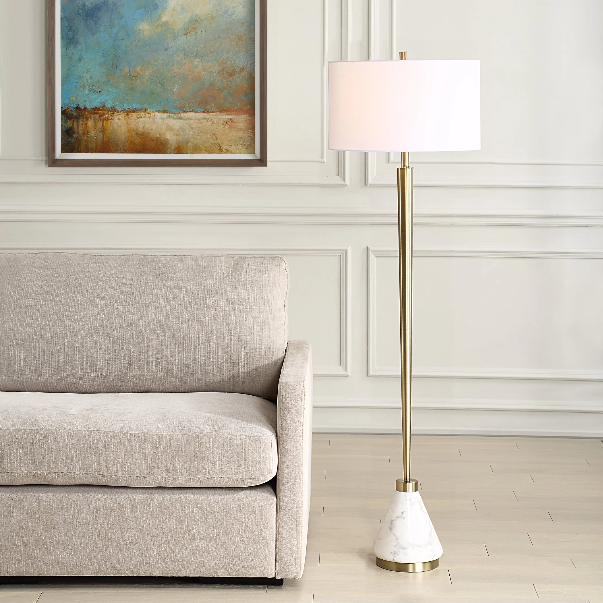 Uttermost Curran Tapered Metal Floor Lamp - Image 2
