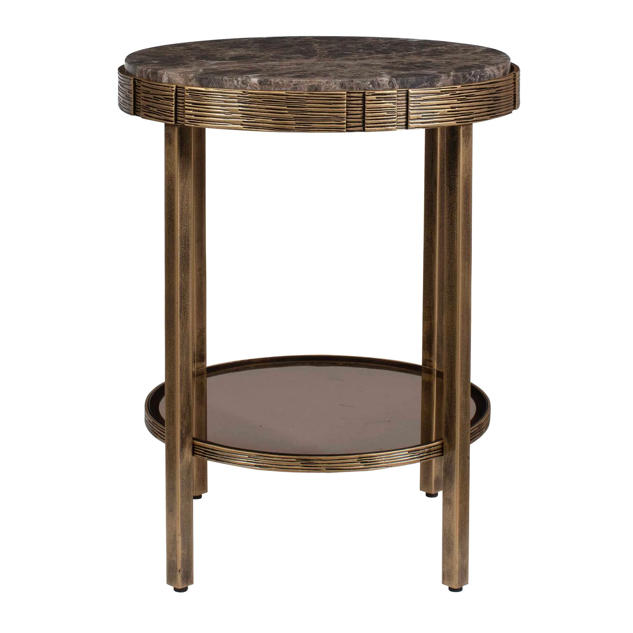 Uttermost Cusano Round Dark Marble Accent Table - Image 6