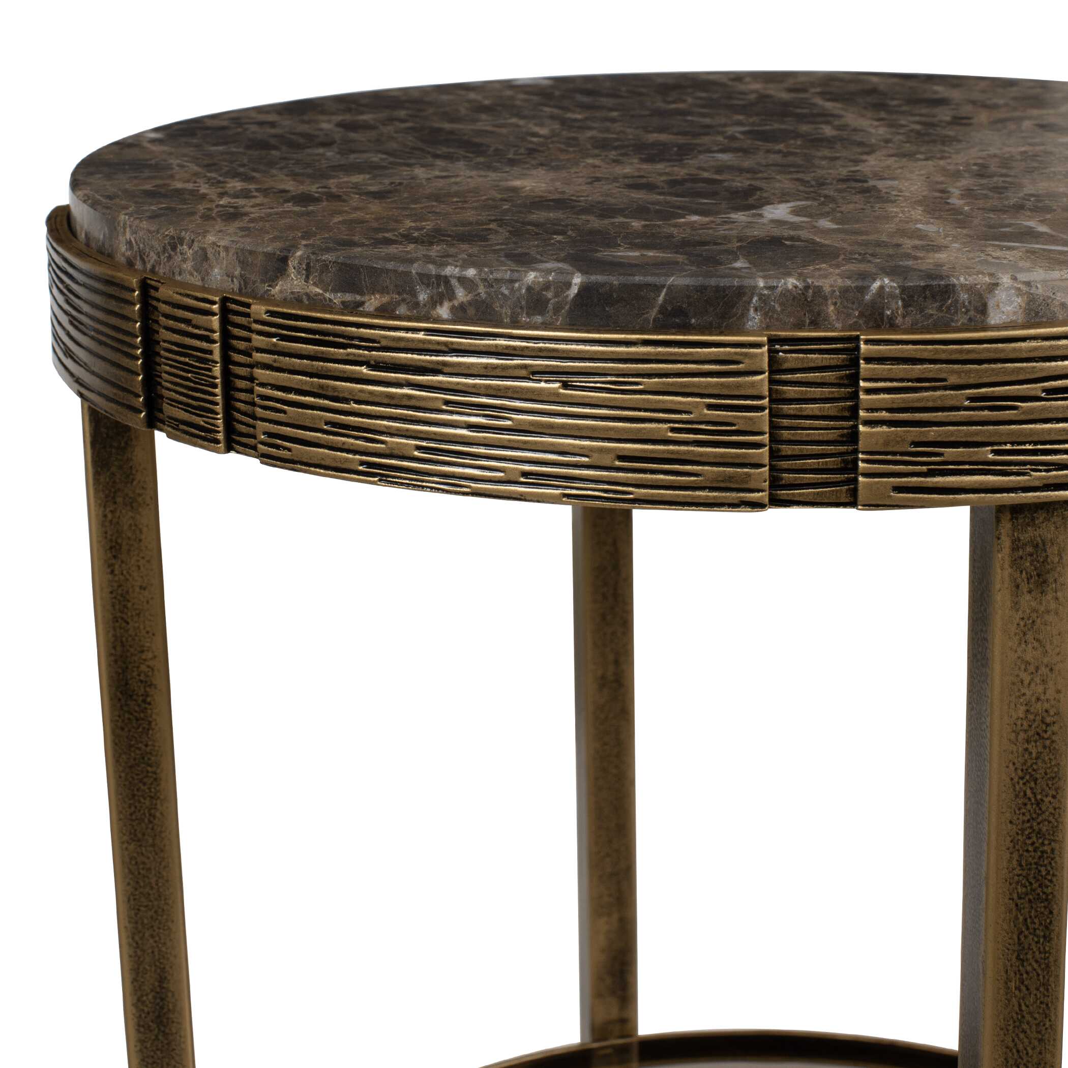 Uttermost Cusano Round Dark Marble Accent Table - Image 9