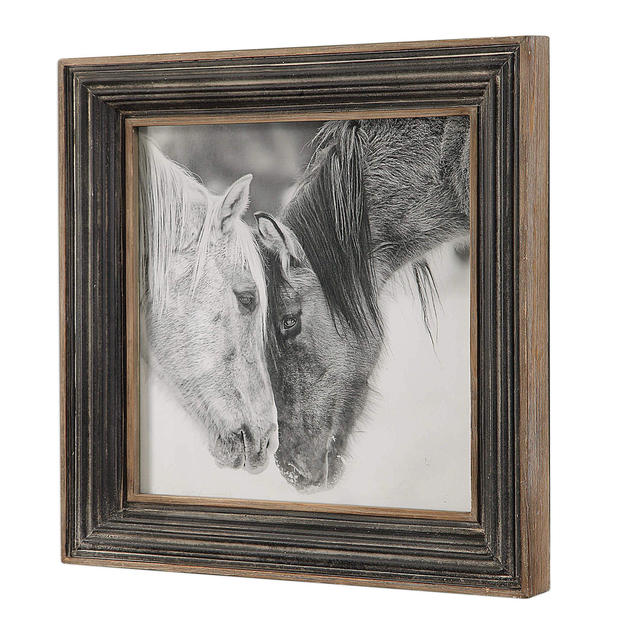 Uttermost Custom Black and White Horses Framed Print - Image 3