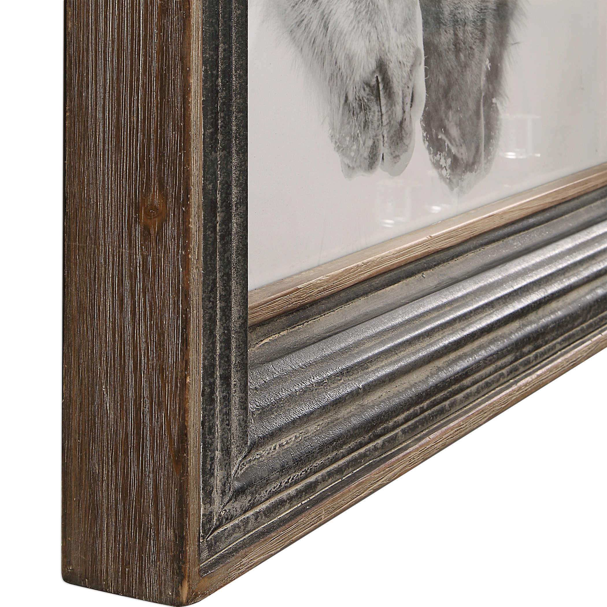 Uttermost Custom Black and White Horses Framed Print - Image 4