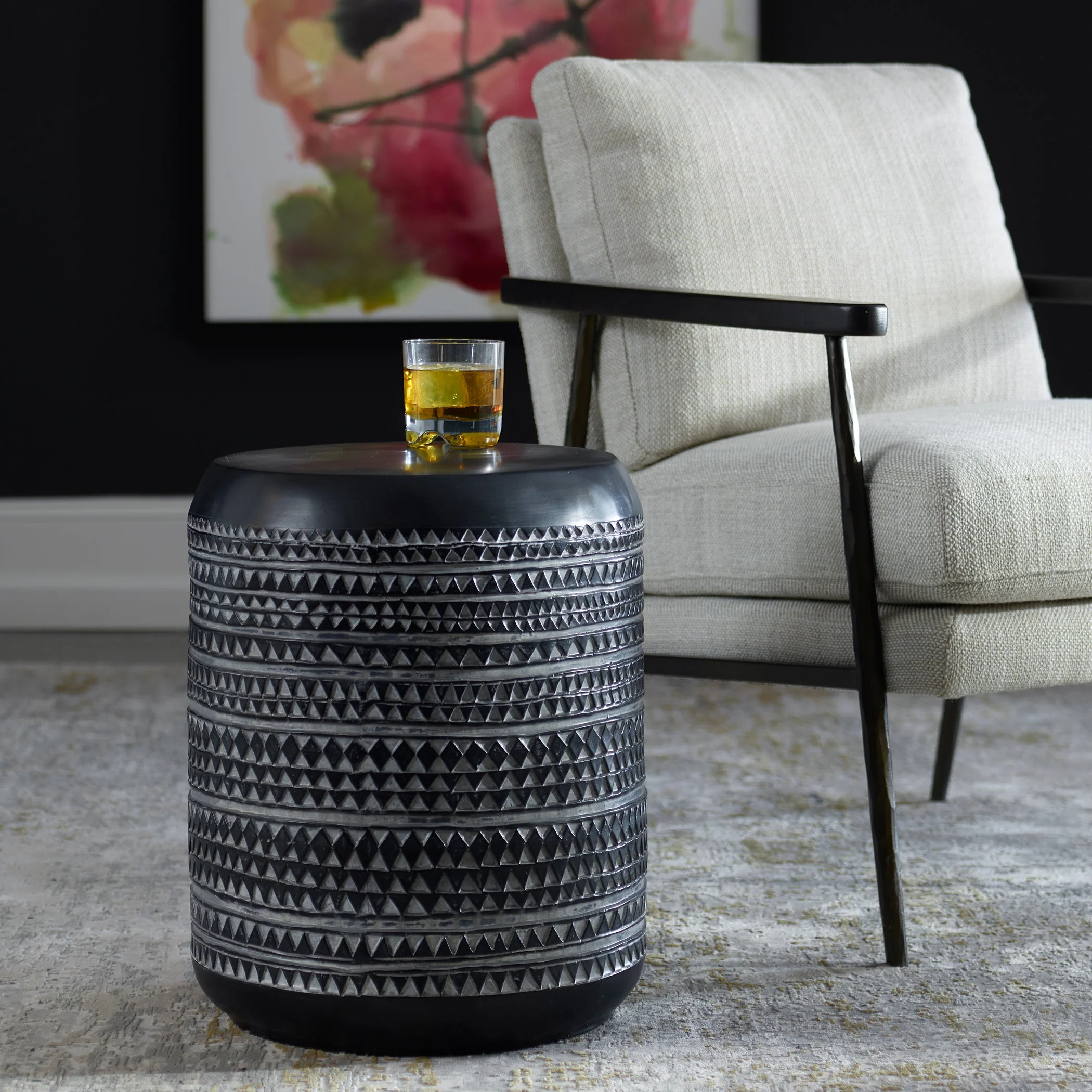 Uttermost Cutting Edge Tribal Accent Table - CLOSEOUT - Image 2