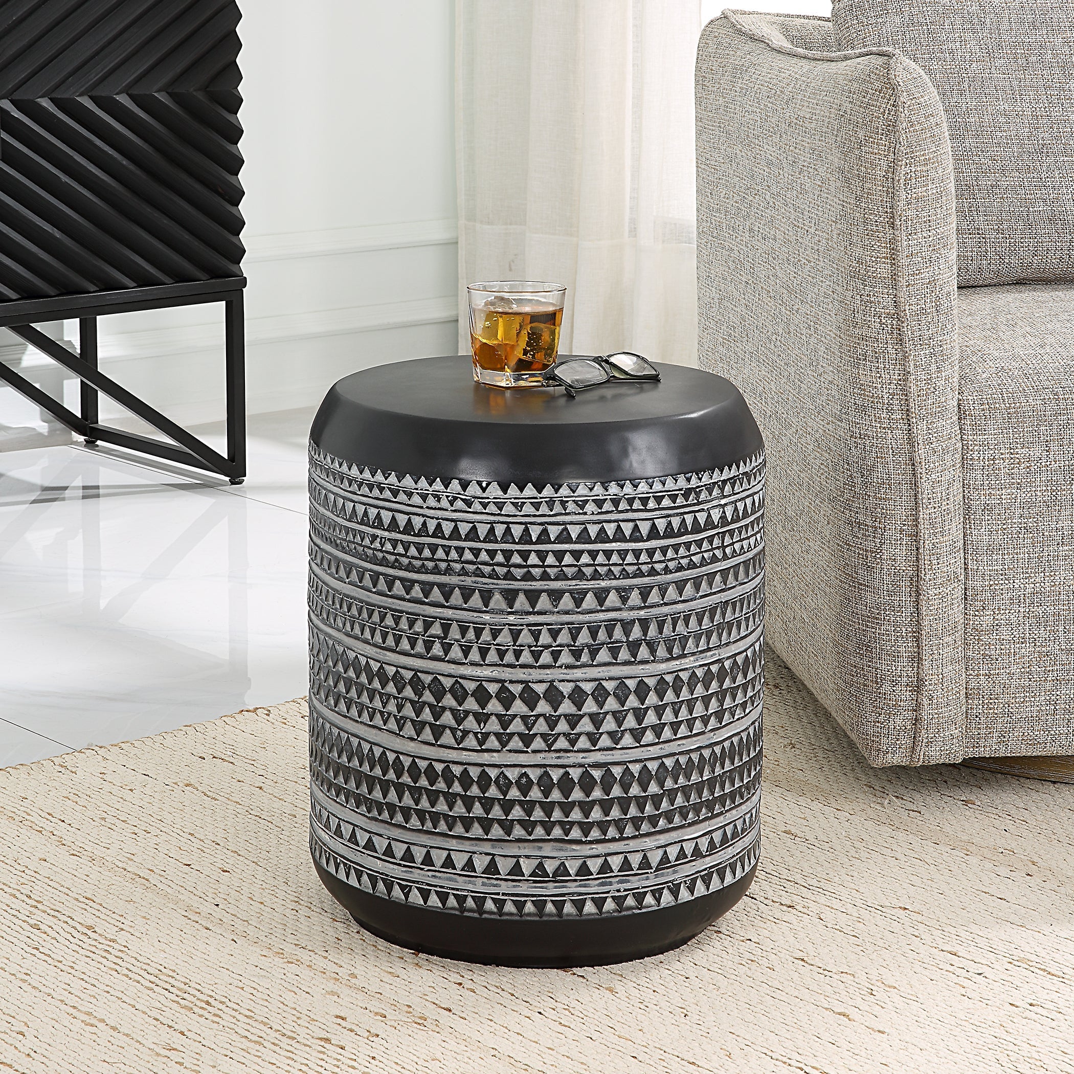 Uttermost Cutting Edge Tribal Accent Table - CLOSEOUT - Image 3
