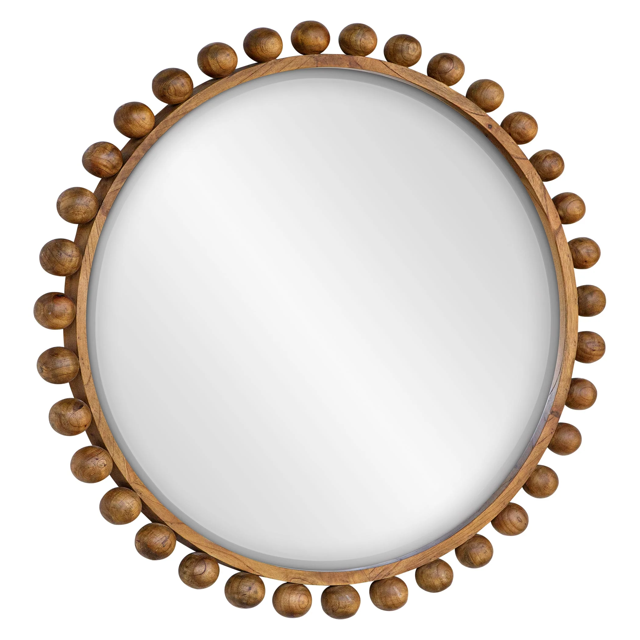 Uttermost Cyra Wood Beaded Round Mirror - Image 5
